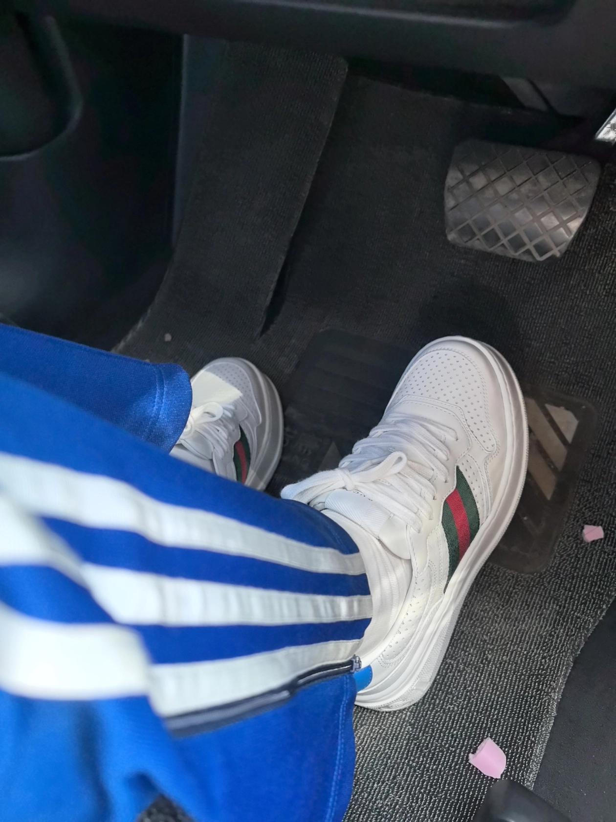 custom review-GUCCI X ADIDAS ORIGINALS Коллаборация SS22 Вязаные Спортивные Штаны Унисекс Кобальтовый Синий