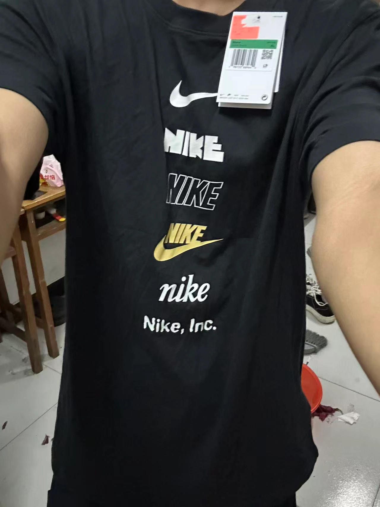custom review-Мужская черная футболка Nike Sportswear T