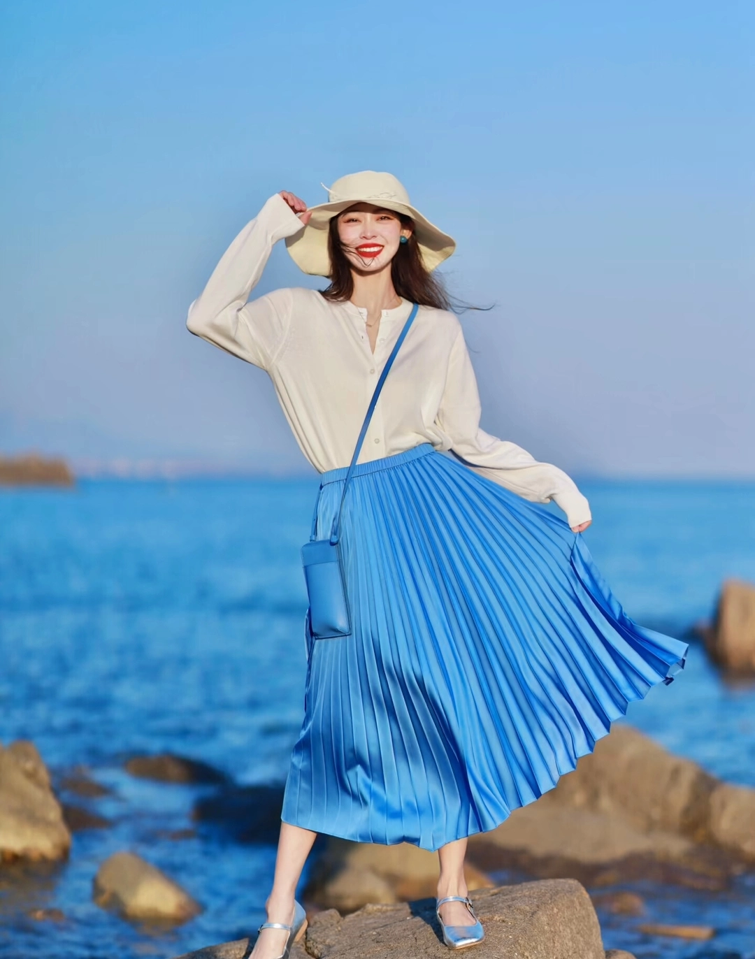 百褶裙推荐 #早春ootd裙子穿搭