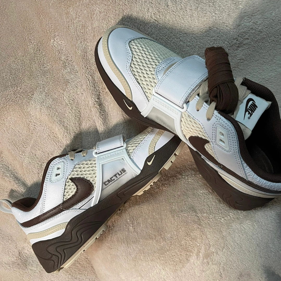 custom review-Travis Scott x Nike Slip-resistant Abrasion-resistant Low Top Casual Unisex White Травис Скотт x Nike Противоскользящий Устойчивый к истиранию Низкий Топ Повседневный Унисекс Белый