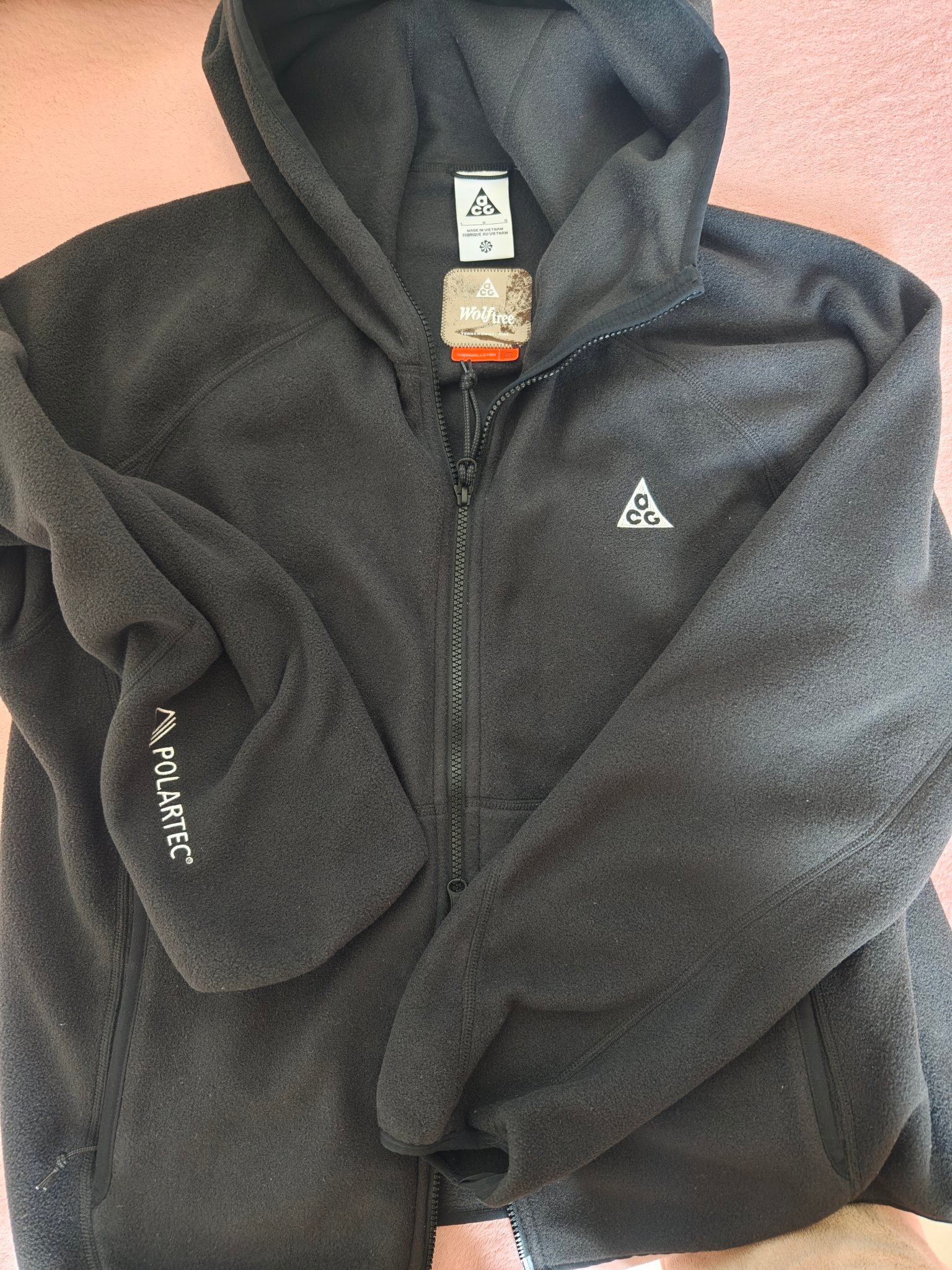 custom review-Nike ACG Wolf Tree Velvet Feel Куртка Мужская Черный Угольный Черный Гора Белый