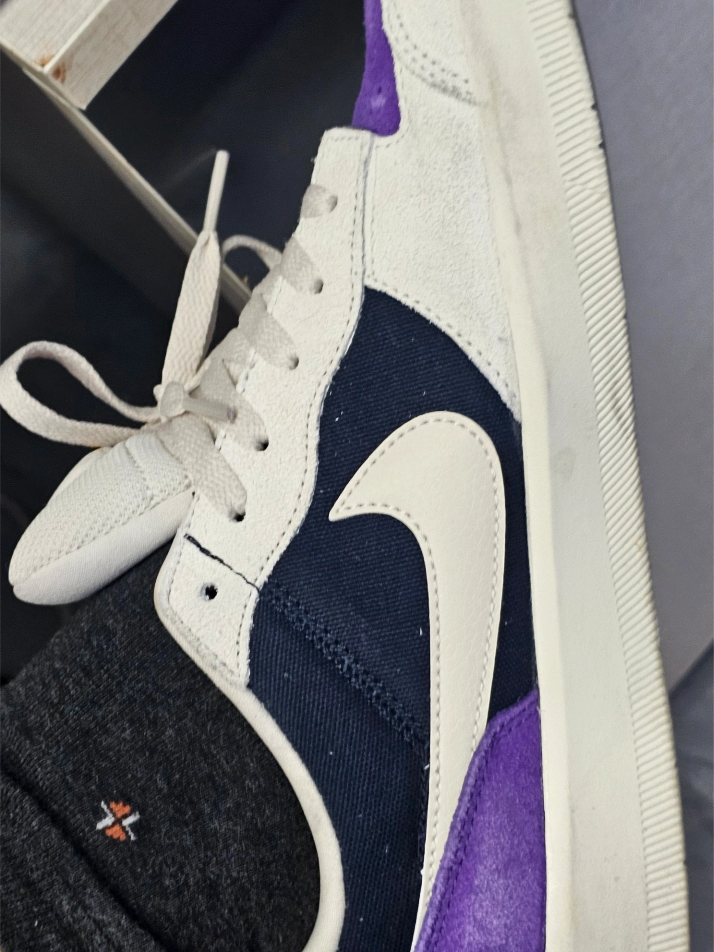 custom review-Nike SB Force 58 Устойчивые к истиранию Дышащие Низкие Кроссовки для скейтбординга Мужские Бежево-фиолетовые