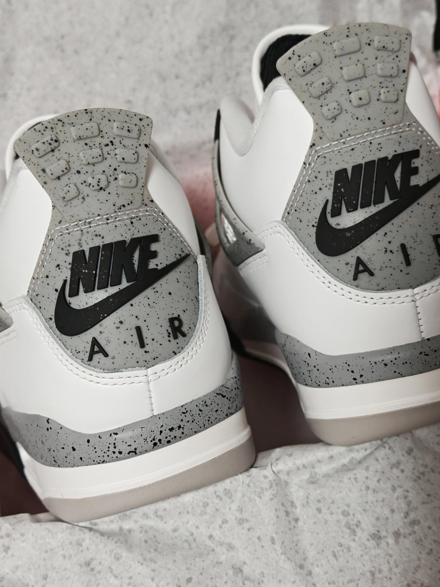 custom review-JORDAN Air Джордан 4 Винтажные баскетбольные кроссовки MID Топ Бело-серый Мужской