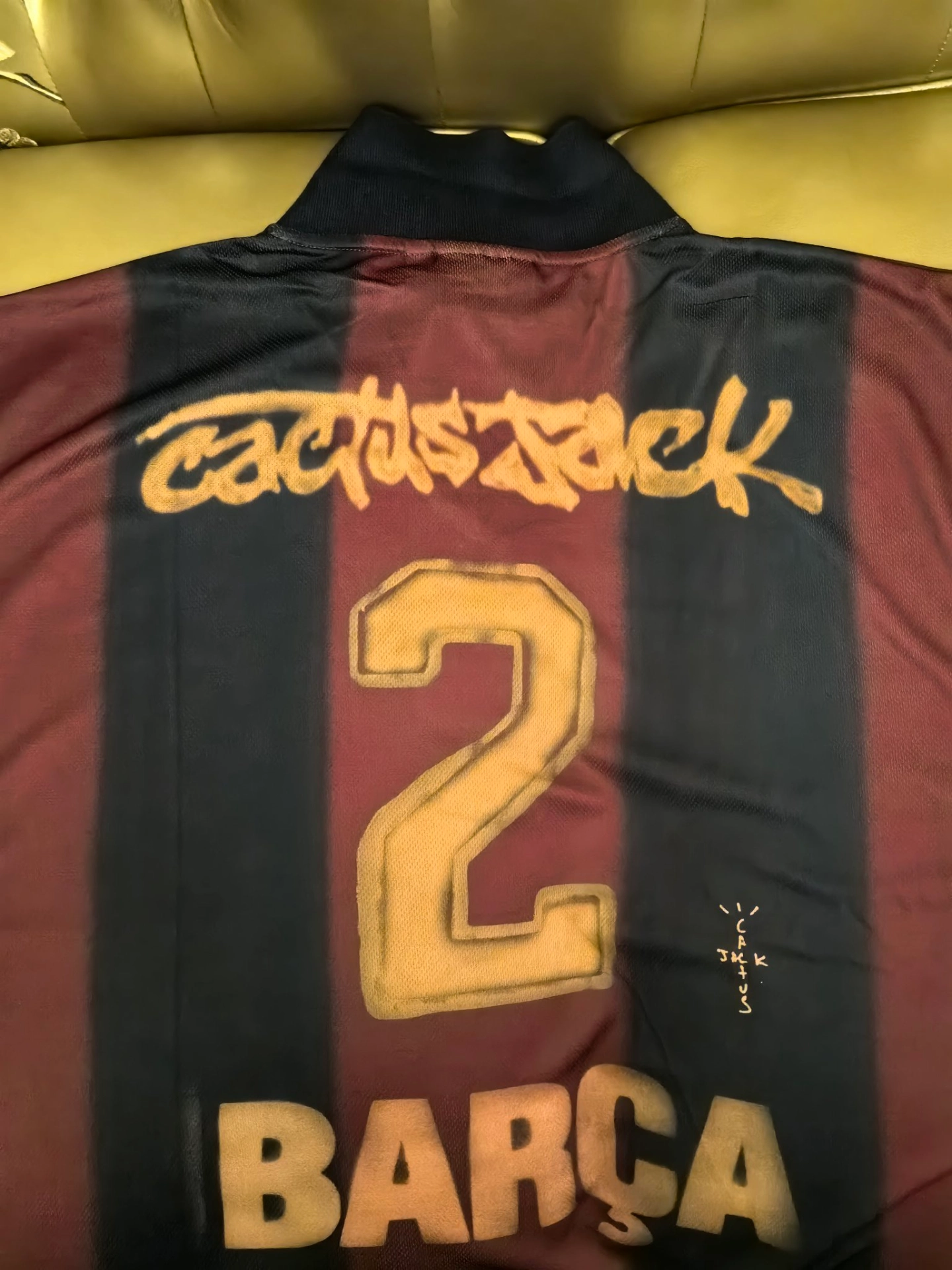 custom review-Travis Scott Barcelona X Nike Collaboration SS25 Футбол Джерси Унисекс