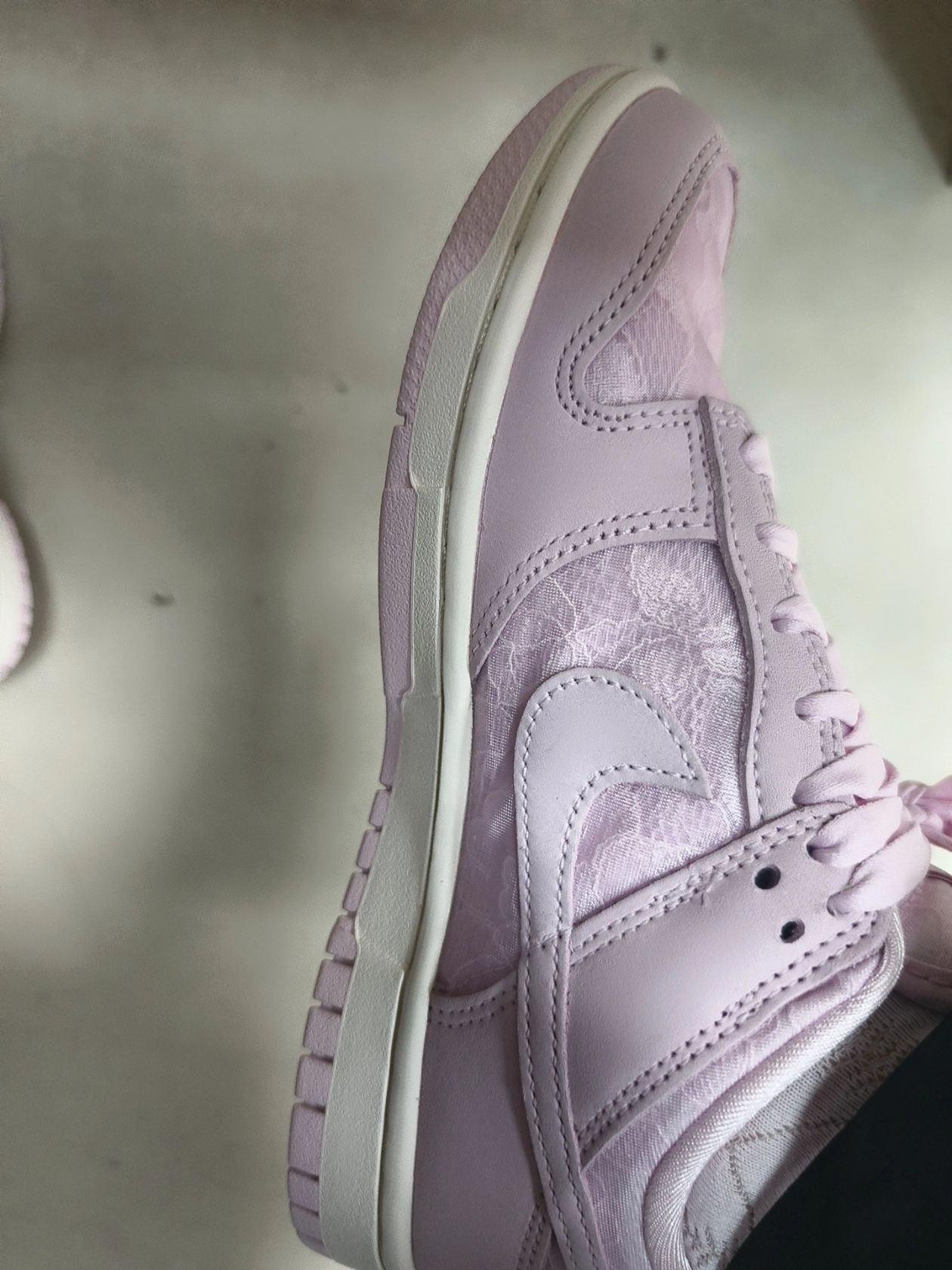 custom review-Nike Dunk Slip-on Устойчивый к истиранию Низкий Топ Скейтбординг Женские Розовые