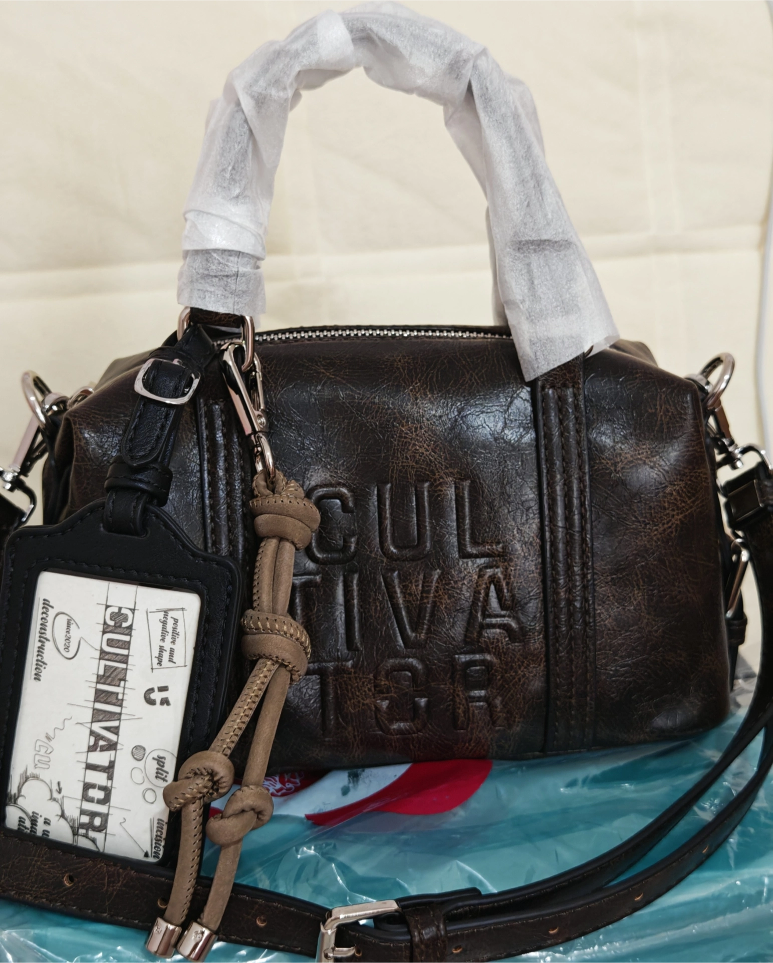 custom review-CULTIVATOR ПУ (полиуретан) Бостон Сумка Сумка Маленькая Женская Темно-Коричневая