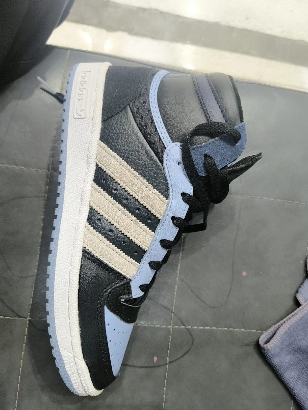 custom review-Adidas Originals Top Ten High 'UNC Tar Heels' Покрытие устойчивое к истиранию высокие кроссовки для скейтбординга унисекс синий белый