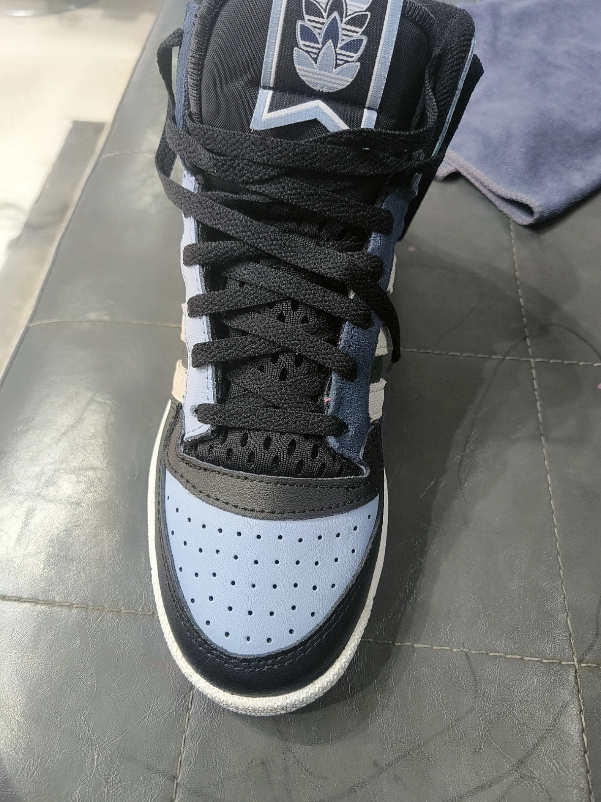 custom review-Adidas Originals Top Ten High 'UNC Tar Heels' Покрытие устойчивое к истиранию высокие кроссовки для скейтбординга унисекс синий белый