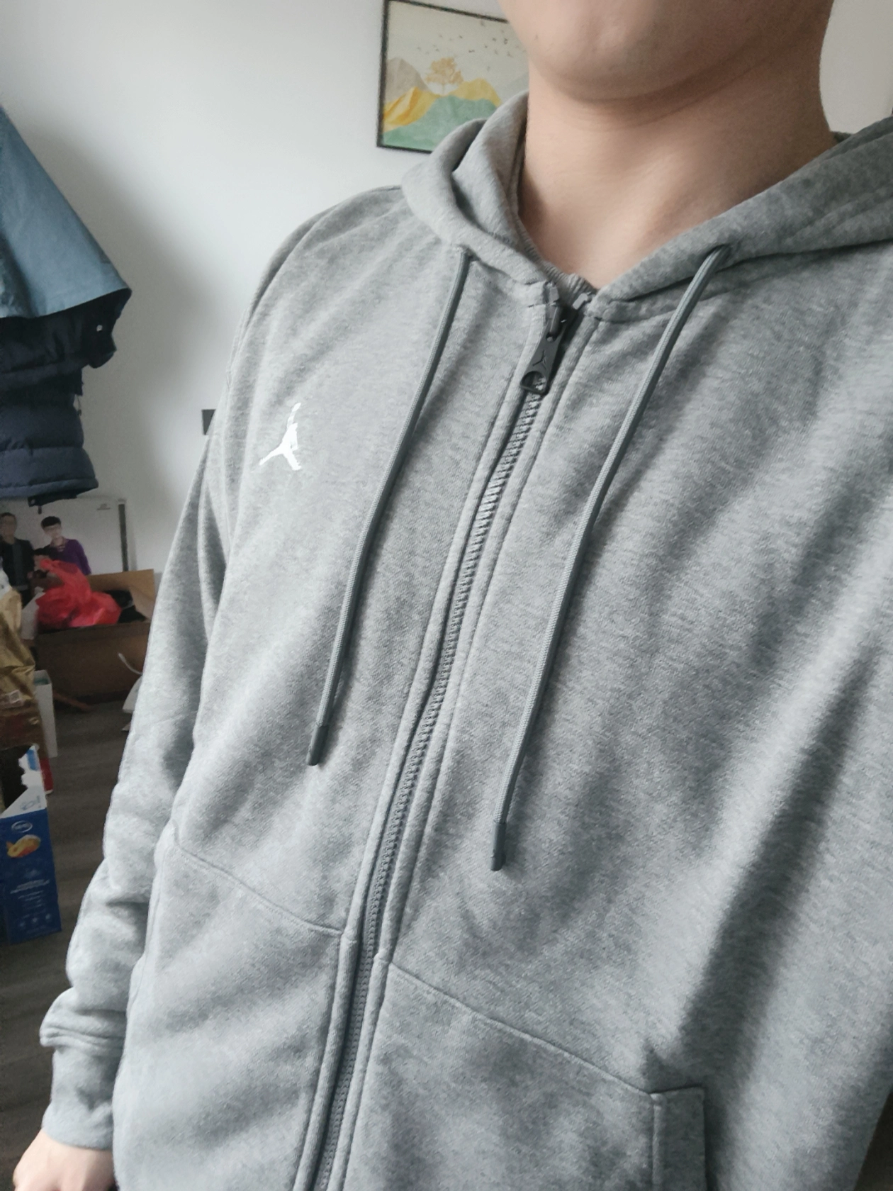 custom review-Jordan Essentials Толстовка Мужская Серого цвета