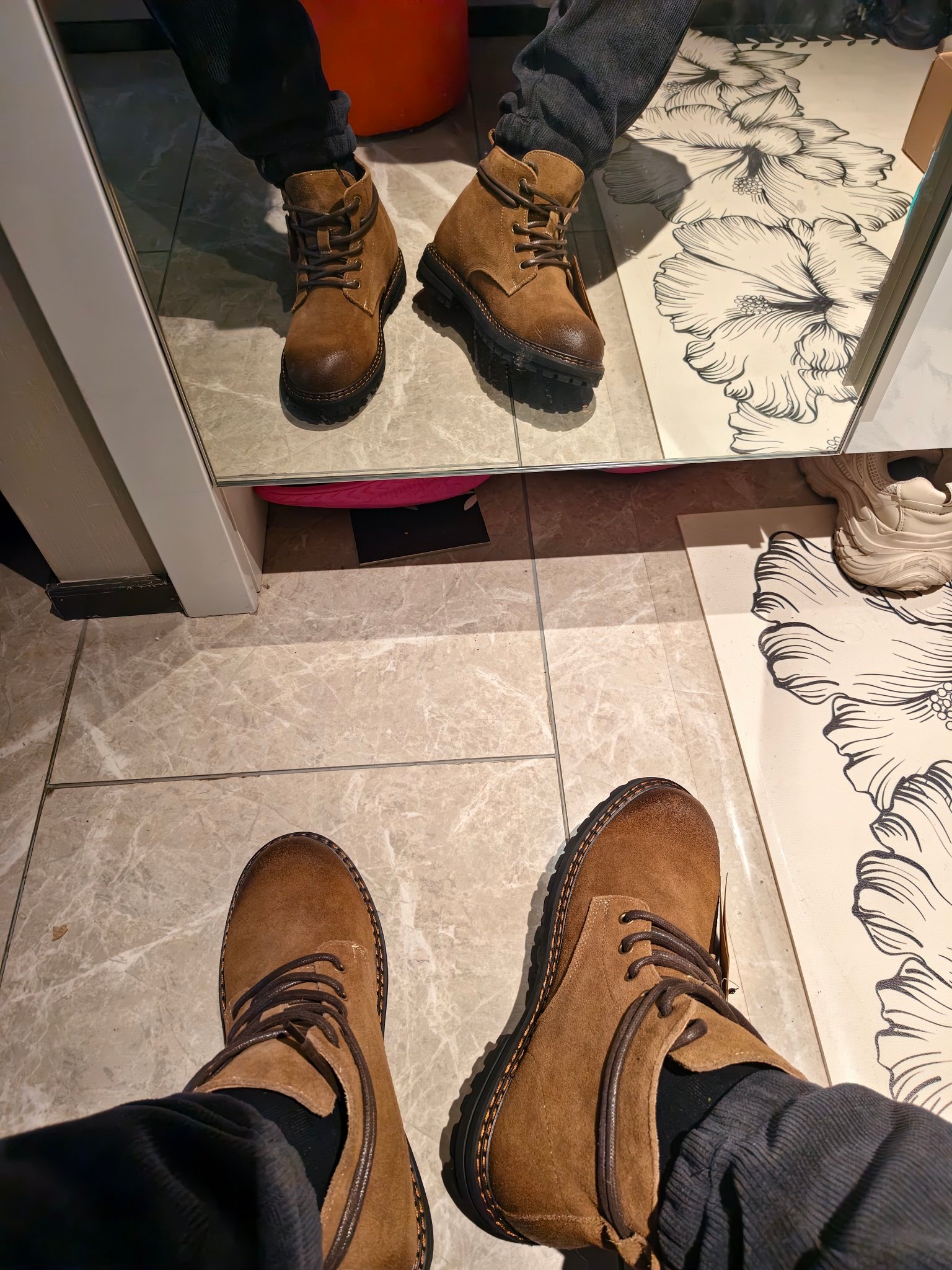 custom review-MADEN Amekaji Корова Замша Марты Мужской Коричневый Осенний Зимний