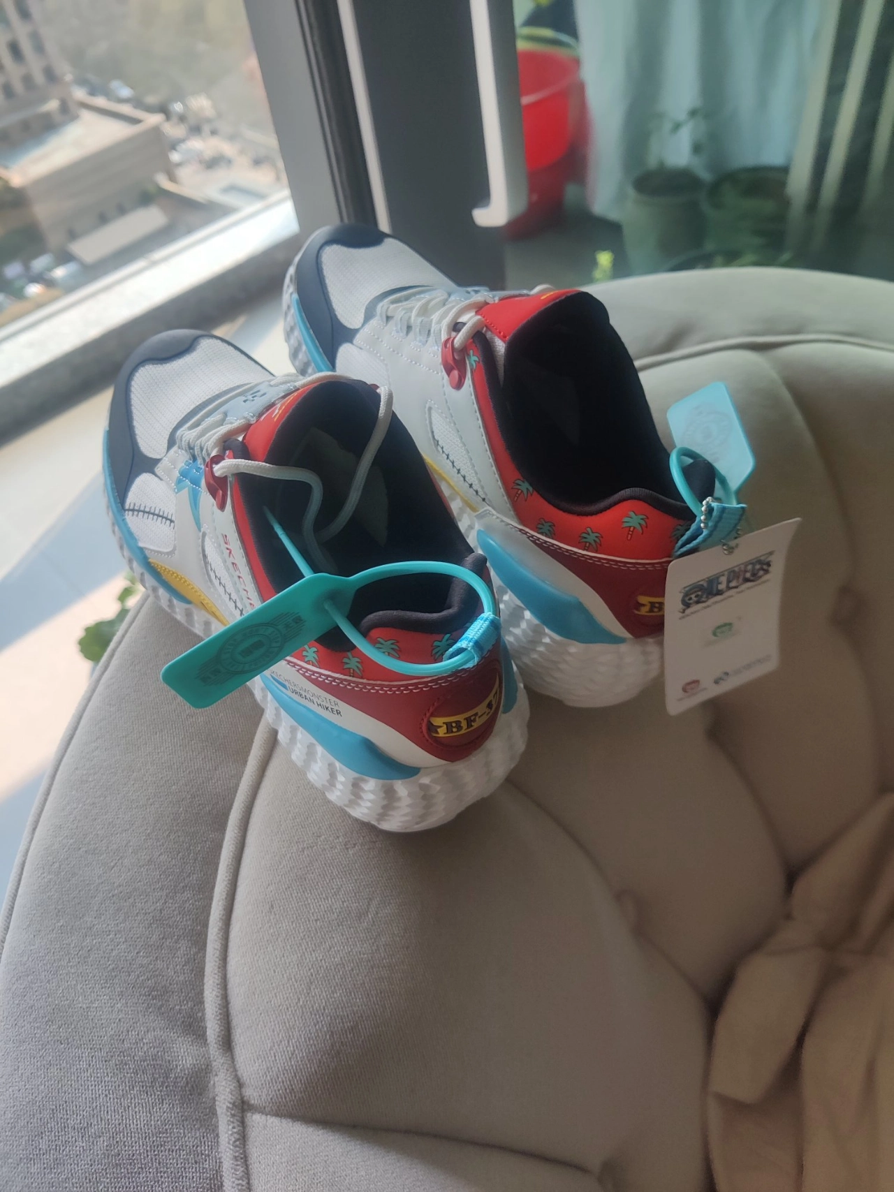 custom review-One Piece x Skechers Monster MID Топ Casual Женский Черный Белый Красный Многоцветный