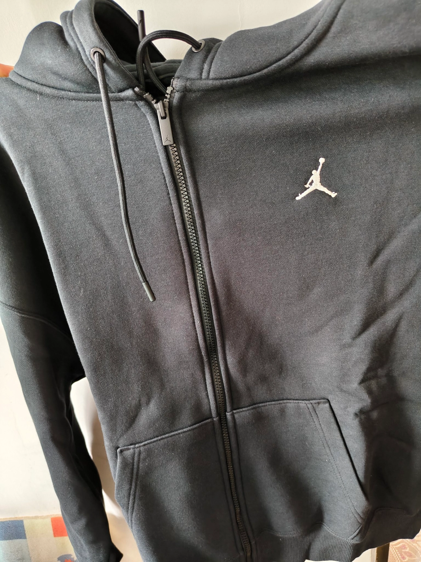 custom review-Jordan Brooklyn Fleece SS25 Толстовка Мужской Черный Парусный Белый