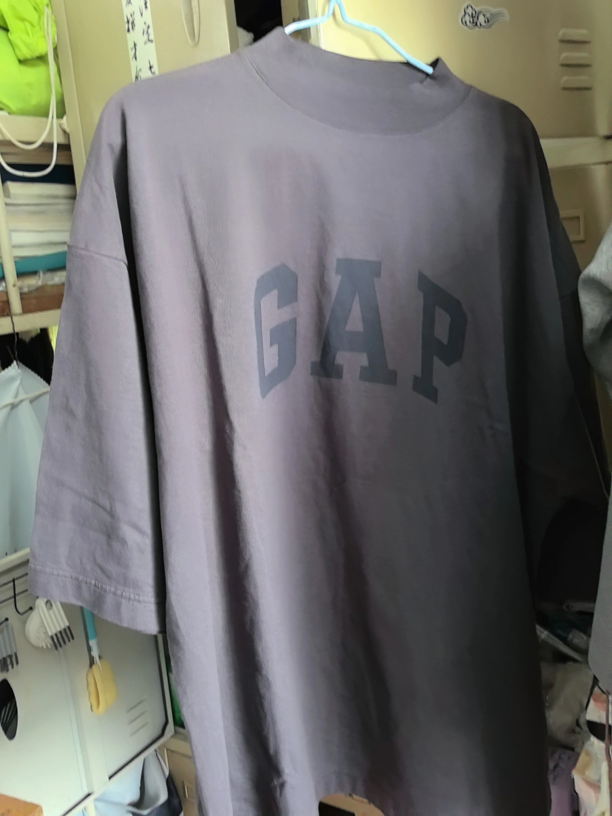 custom review-YEEZY x Gap X Balenciaga Dove 3 4 рукав Tee T-рубашка Унисекс Темно-серый