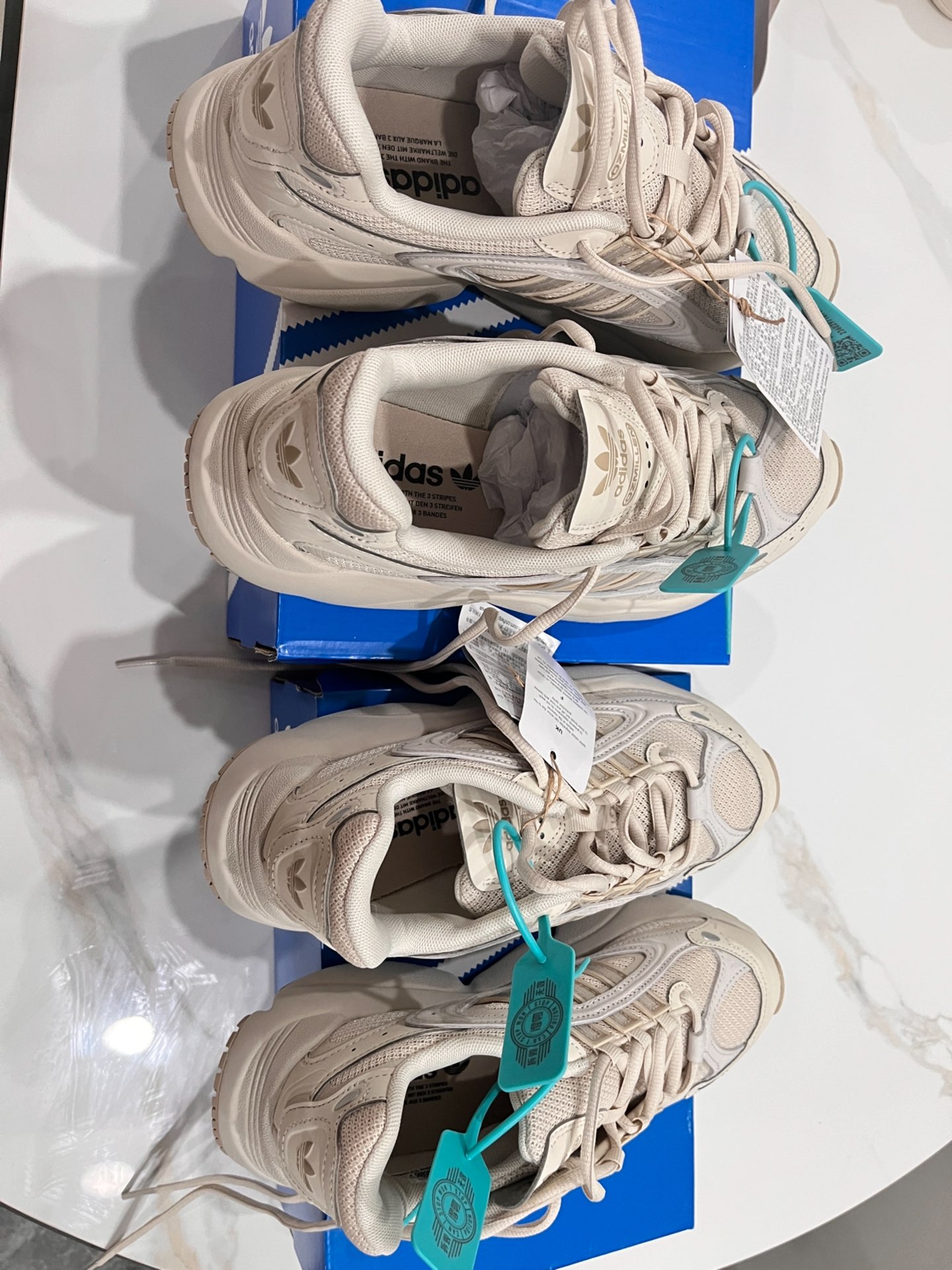 custom review-Adidas Originals Ozmillen Противоскользящий устойчивый к истиранию низкий топ с толстой подошвой Унисекс Светло-серый Зеленый