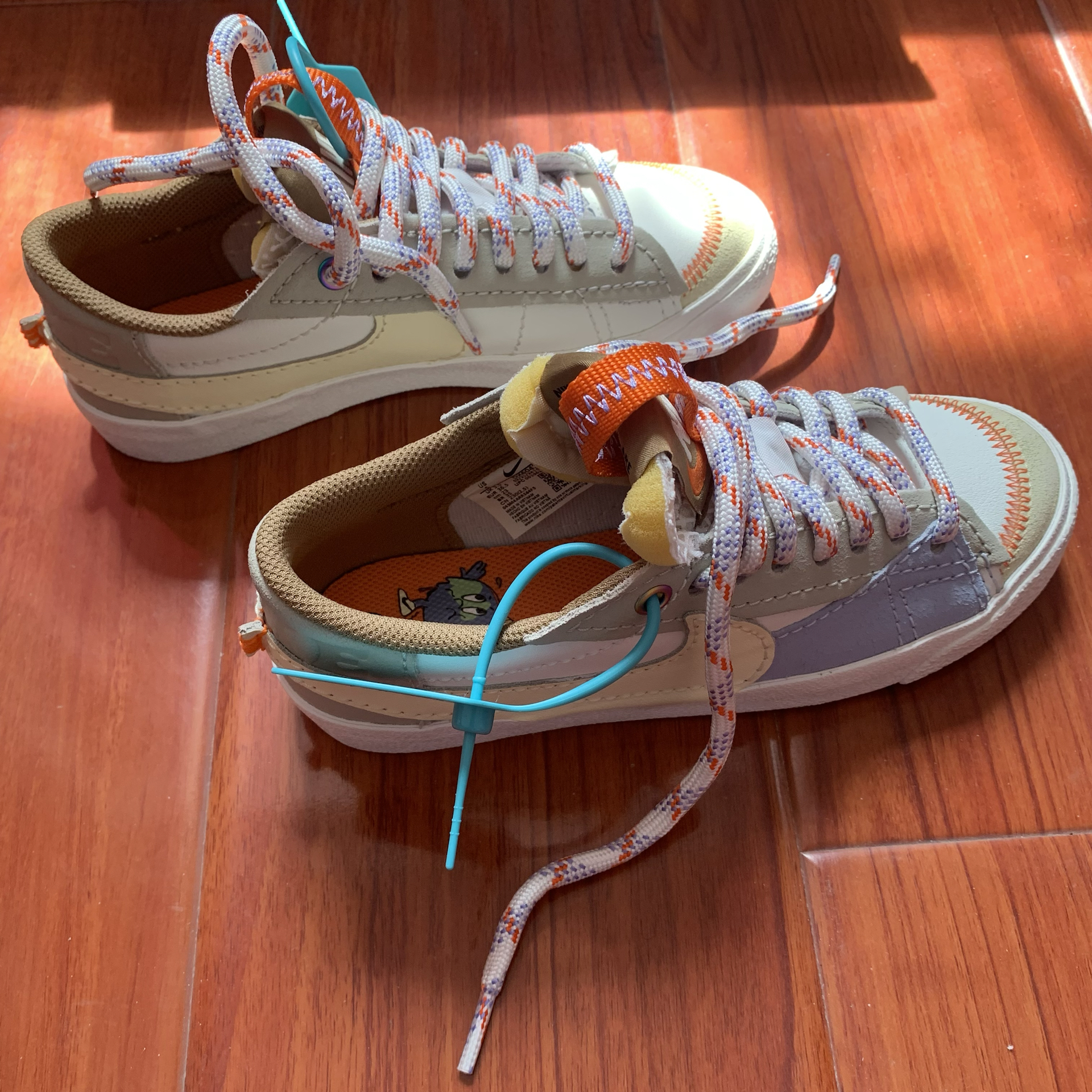 custom review-Nike Blazer Low Топ Скейтборд Кроссовки Женские Бежевые