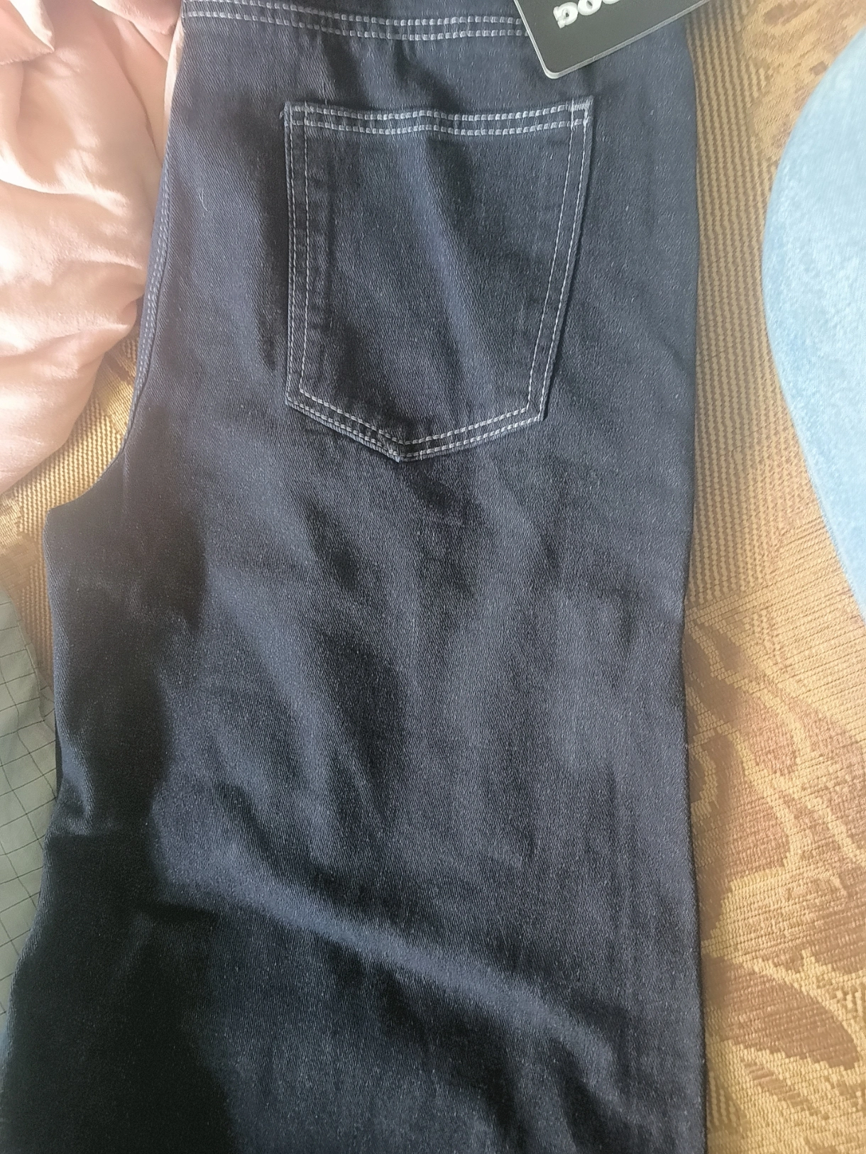 custom review-WKOOG Темно-синие унисекс джинсы