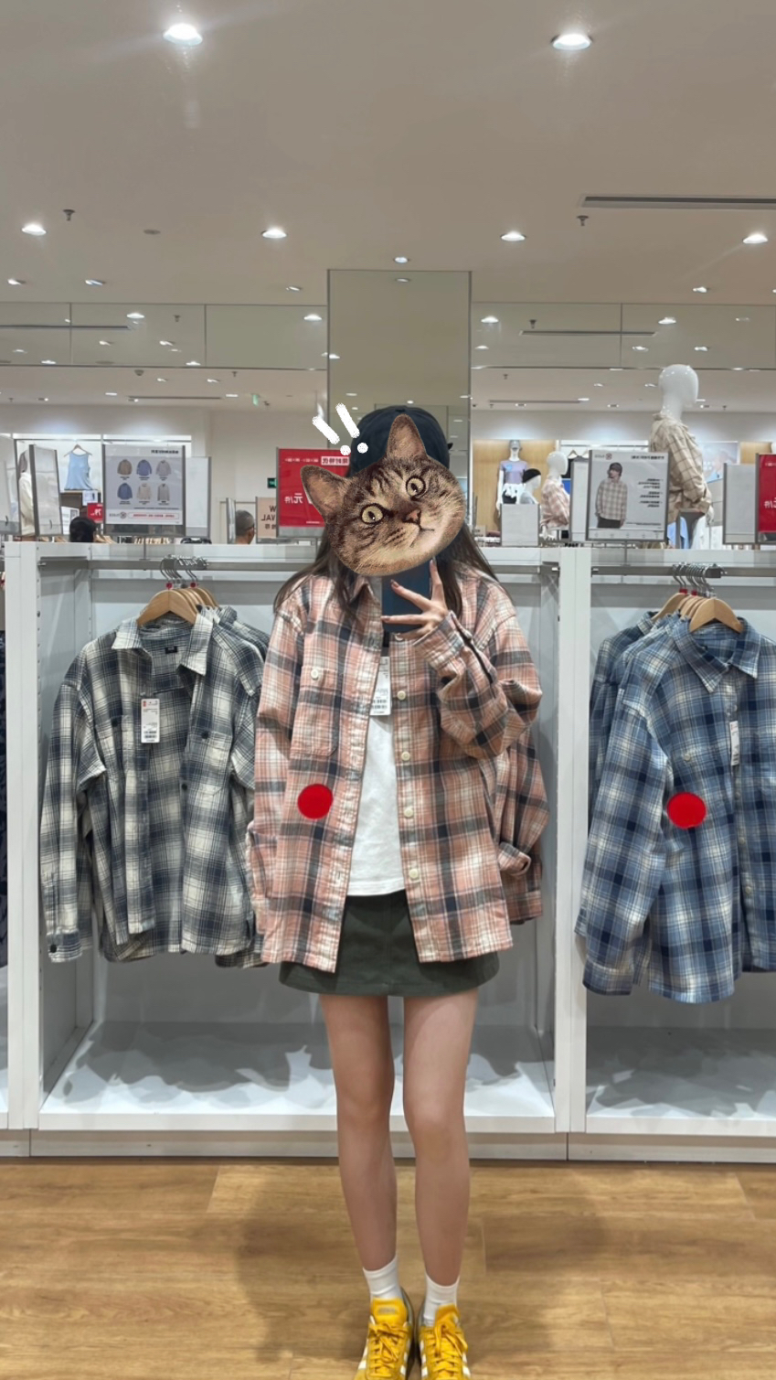 优衣库的竹节棉衬衫纠结要黄色还是粉色