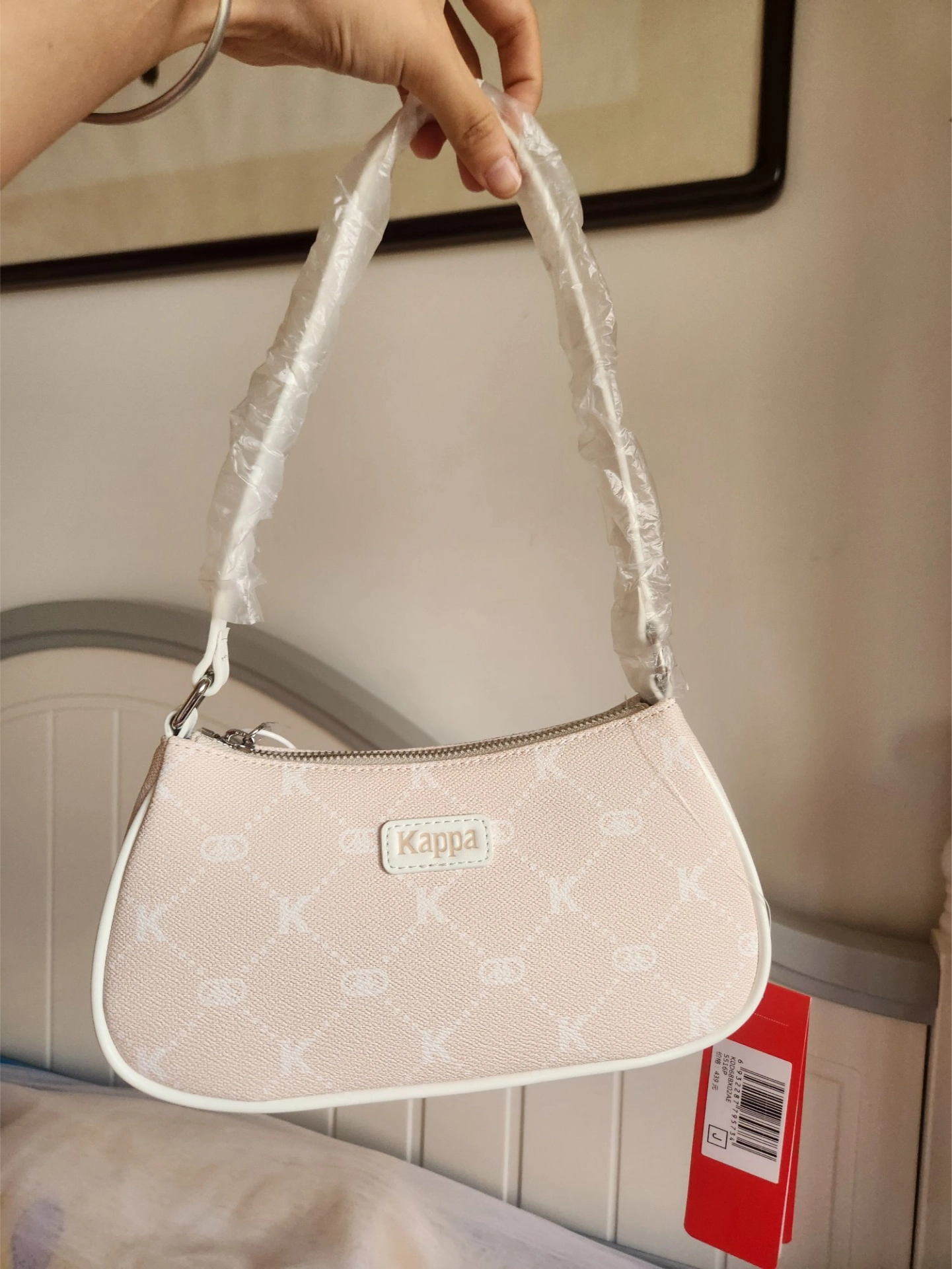custom review-KAPPA Матовая кожа Сумка Сумка через плечо Стандартная Женская Milkshake Белый