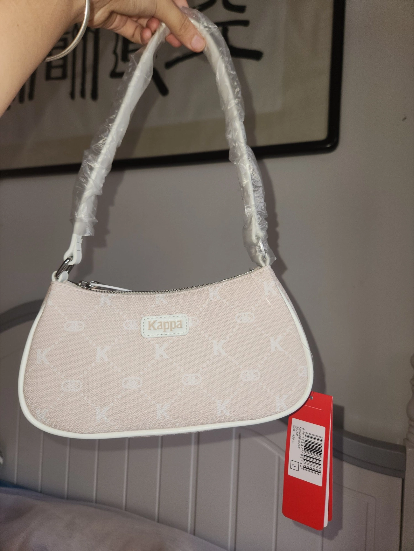 custom review-KAPPA Матовая кожа Сумка Сумка через плечо Стандартная Женская Milkshake Белый