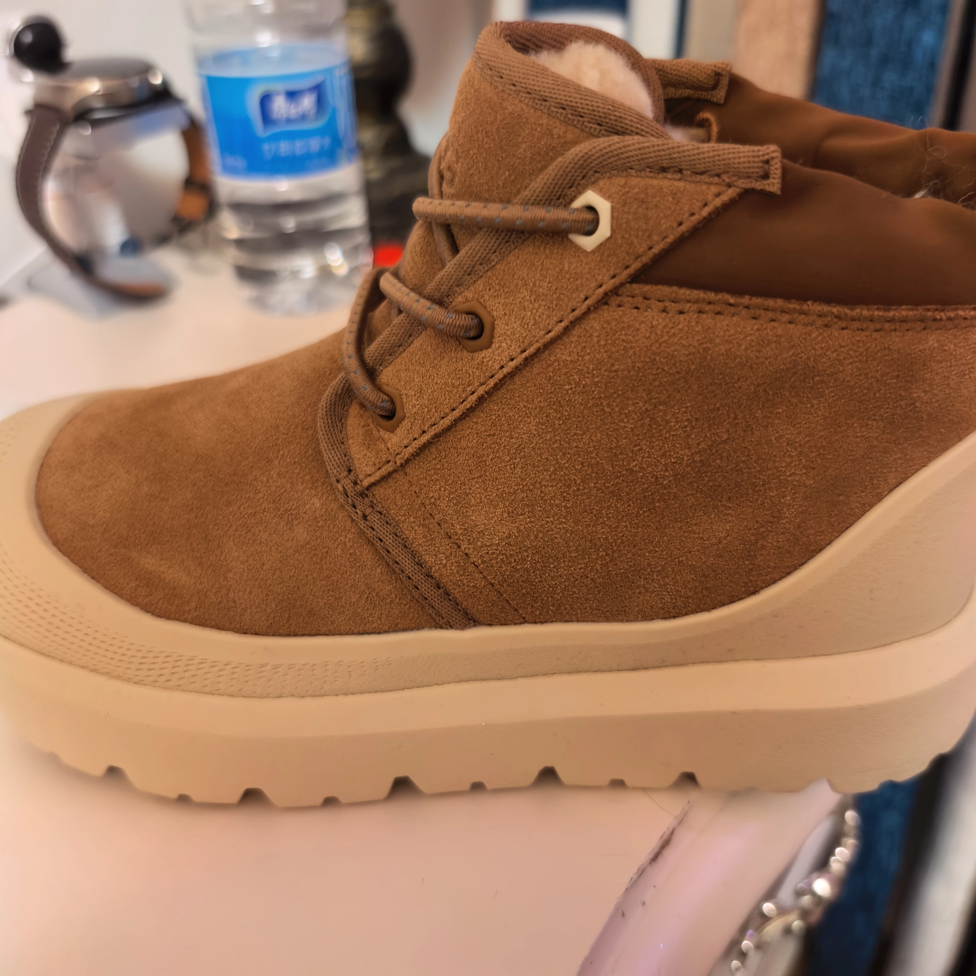 custom review-UGG Neumel Weather Hybrid Short Snow Boots Unisex Brown Beige