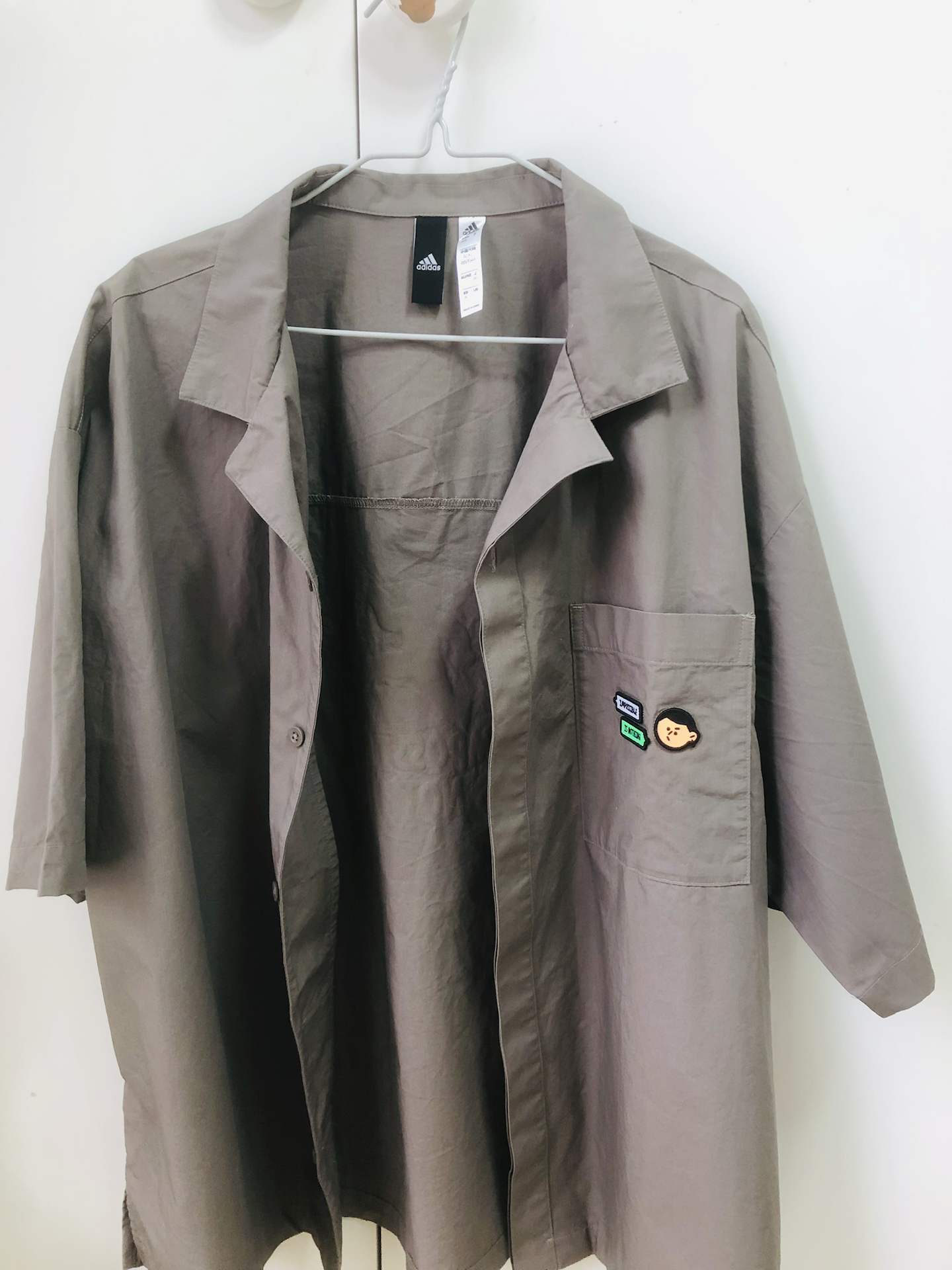 custom review-Adidas X SEEBIN SS23 Рубашка Унисекс Светло-Серый Коричневый