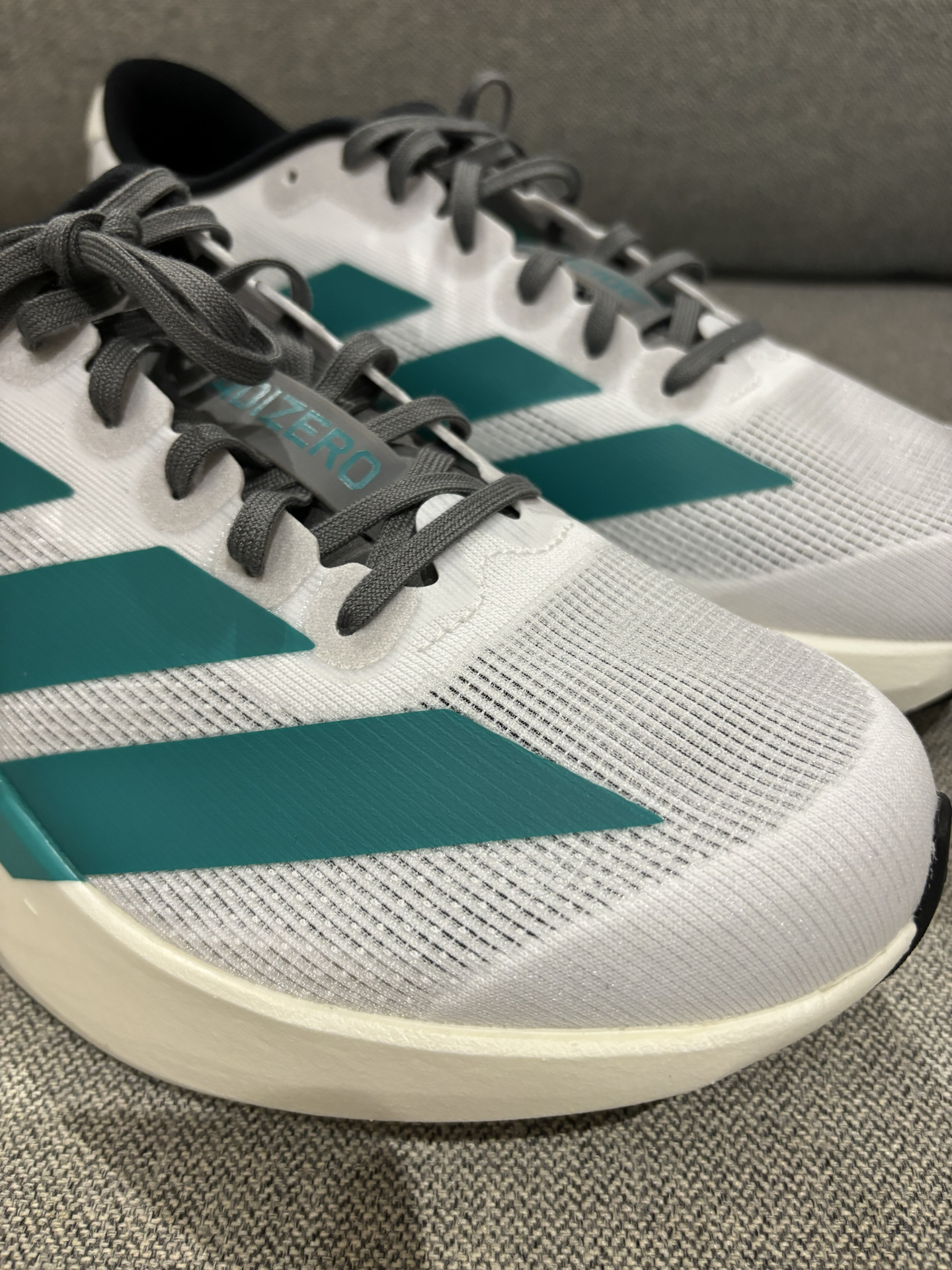 custom review-Adidas Adizero Evo SL Устойчивый к истиранию Дышащие С низким верхом Беговые кроссовки Мужские Белые Зеленые