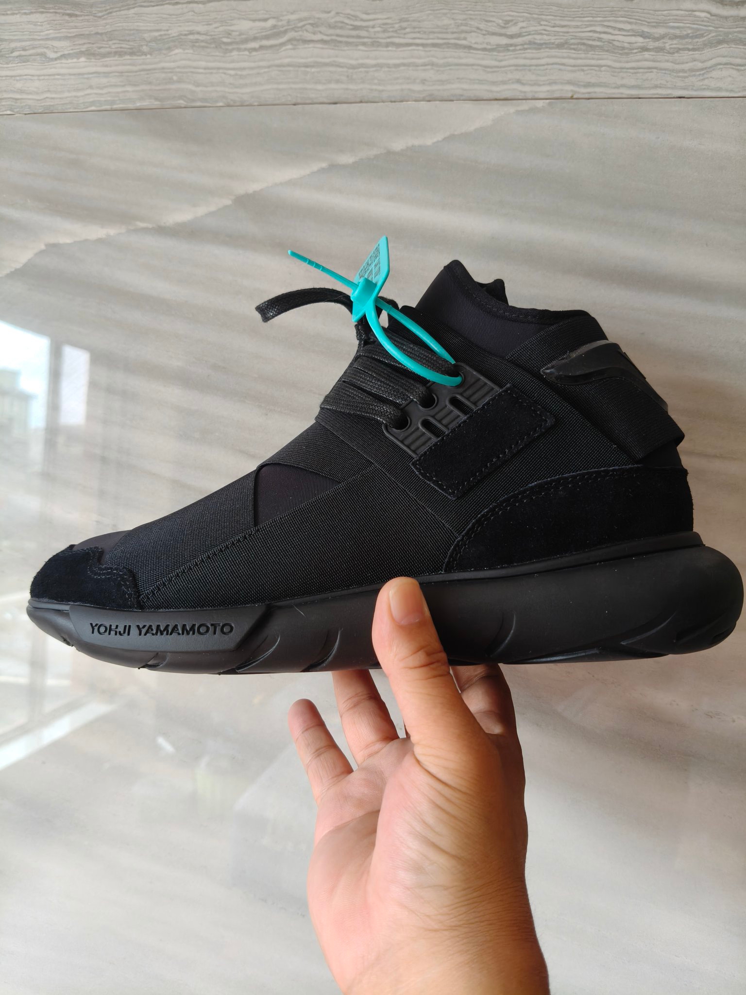 custom review-Y 3 Qasa High Топ Спортивная Повседневная Обувь Унисекс Черный