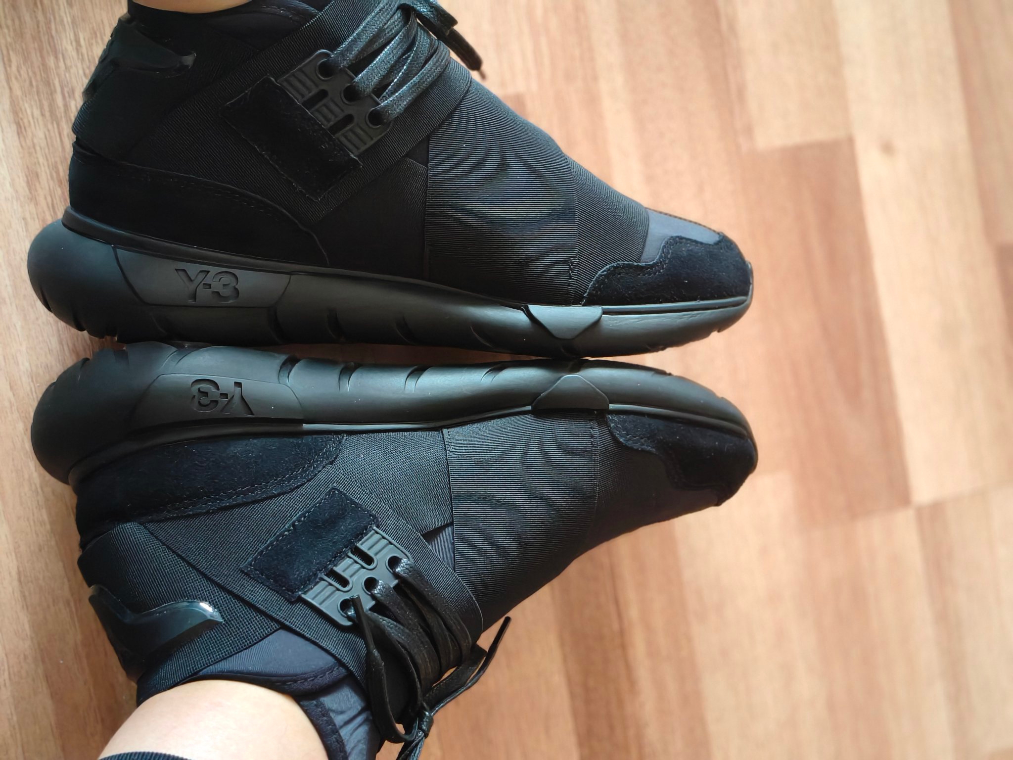 custom review-Y 3 Qasa High Топ Спортивная Повседневная Обувь Унисекс Черный