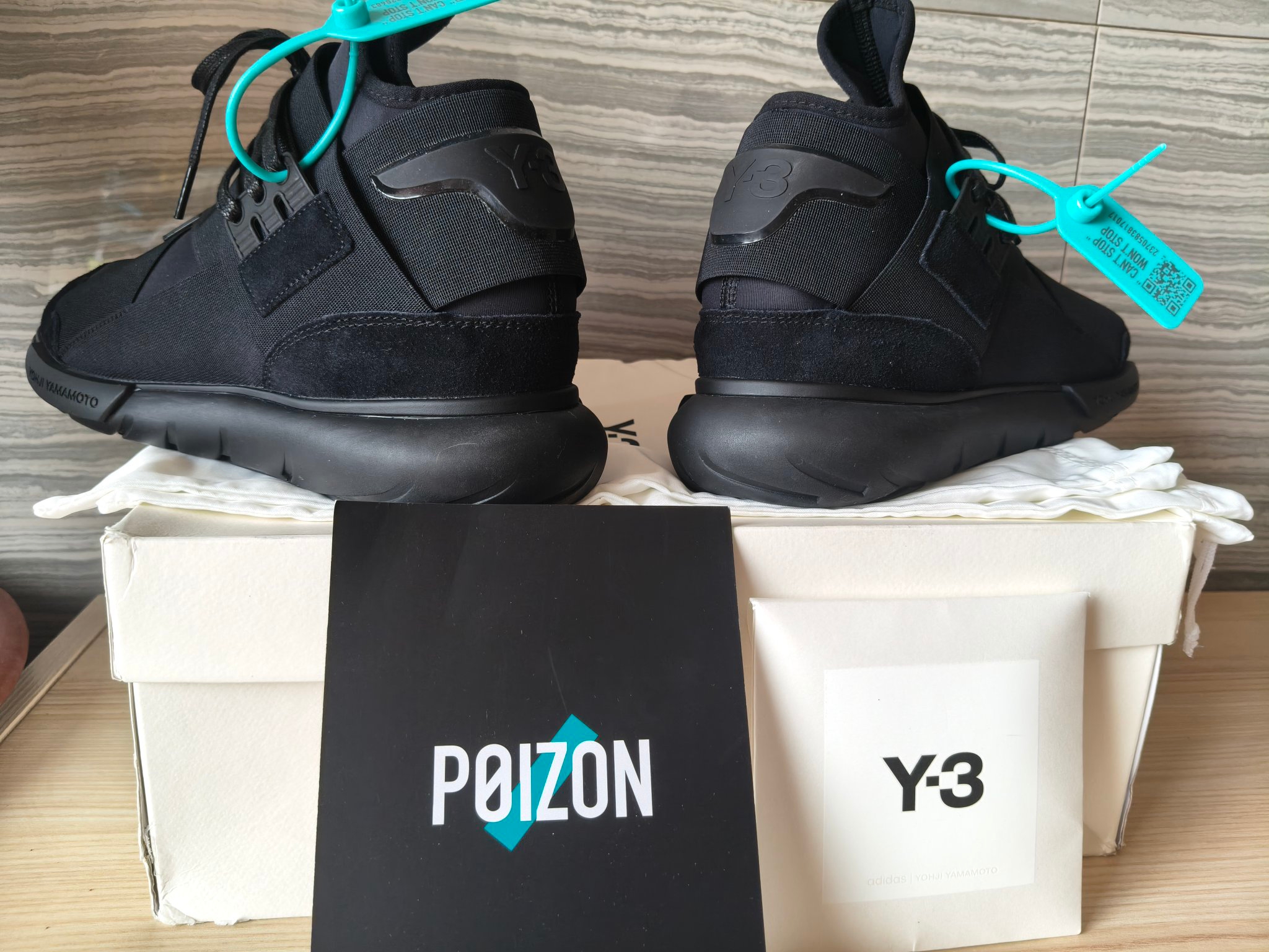 custom review-Y 3 Qasa High Топ Спортивная Повседневная Обувь Унисекс Черный