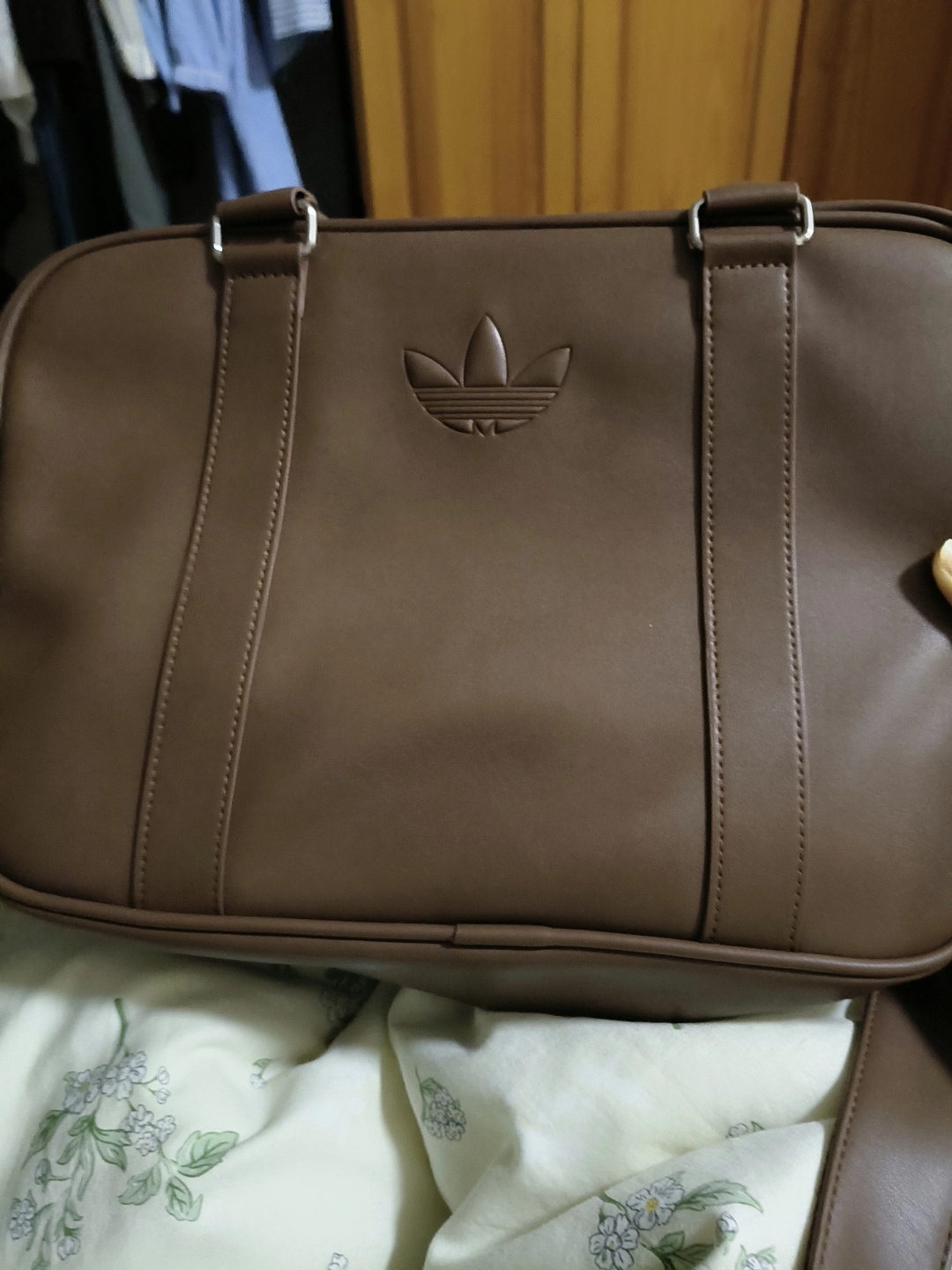 custom review-Adidas Originals ПУ (полиуретан) Briefcase Сумка через плечо Сумка Женская Мягкая Коричневая