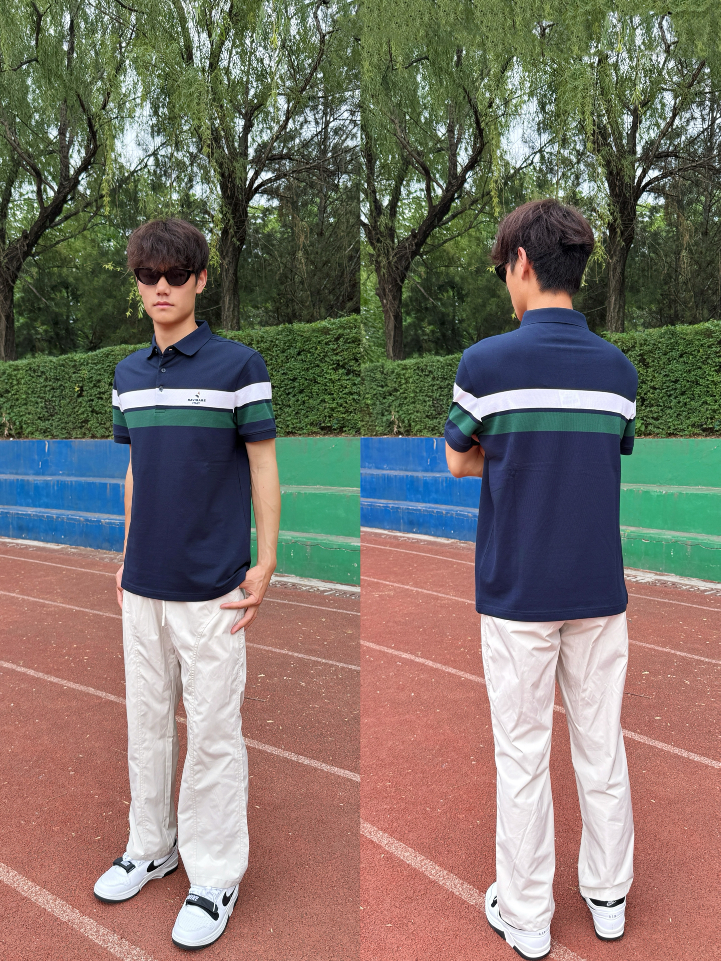 ootd polo衫搭配白色休闲裤也是蛮慵懒的～🍂