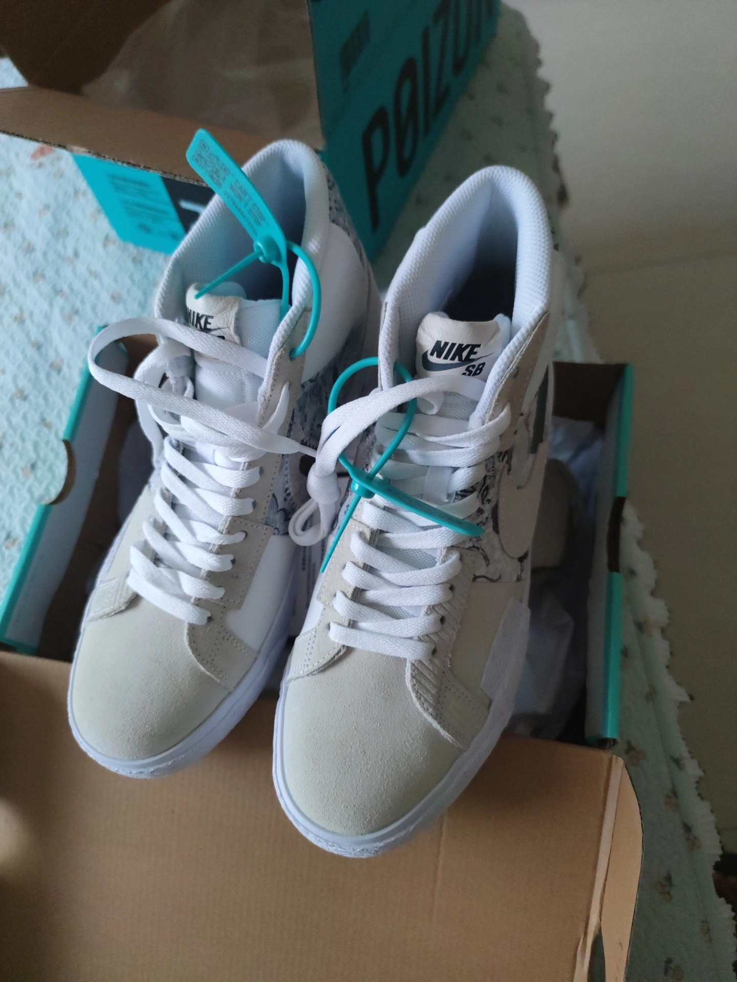 custom review-Nike Blazer Mid Edge MID Топ Скейтборд Кроссовки Унисекс Серый Белый