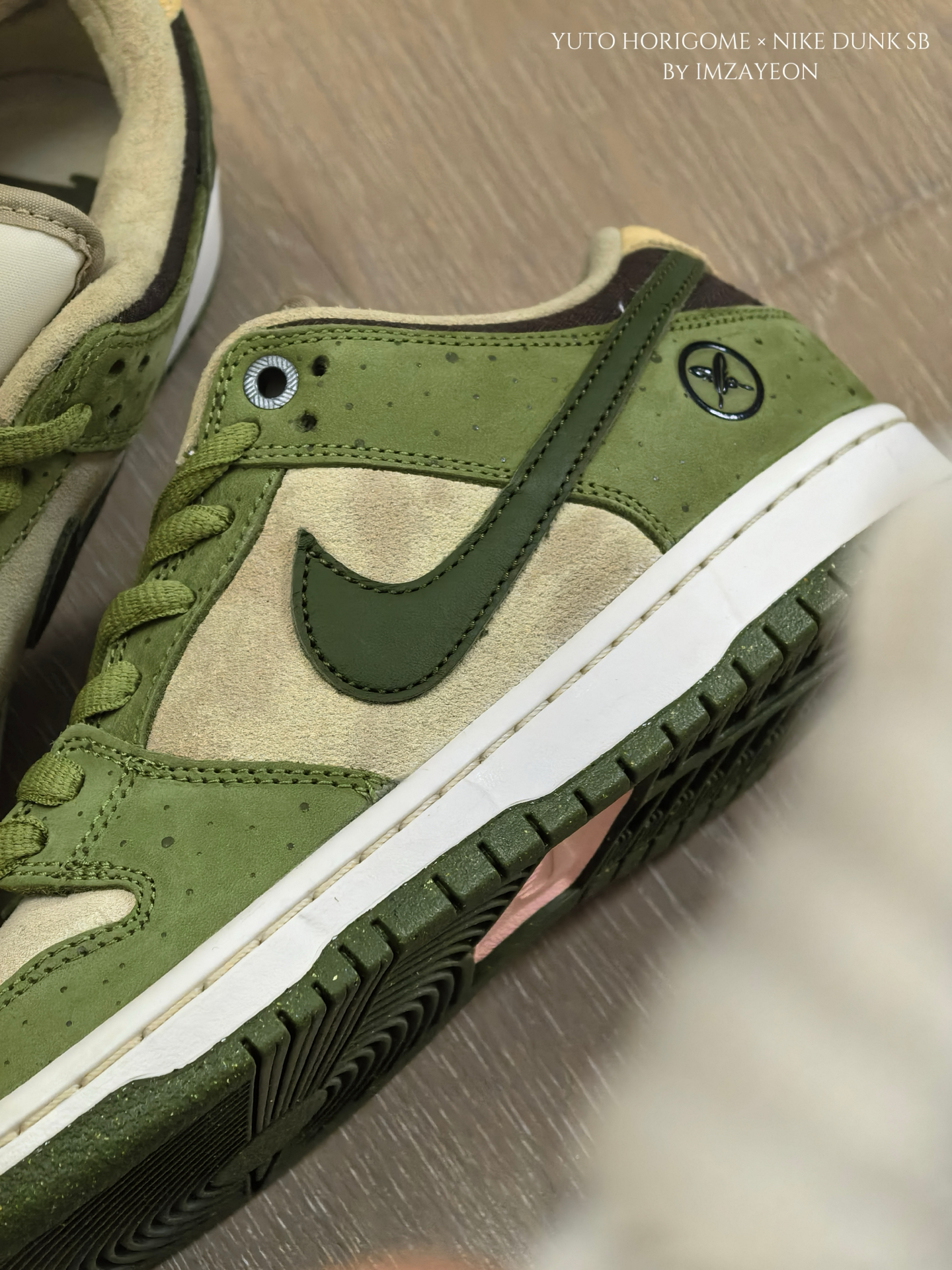 custom review-Юто Хоригоме x Nike Dunk SB Покрытие Амортизация Низкие Кроссовки для скейтбординга Мужские Зеленые Белые