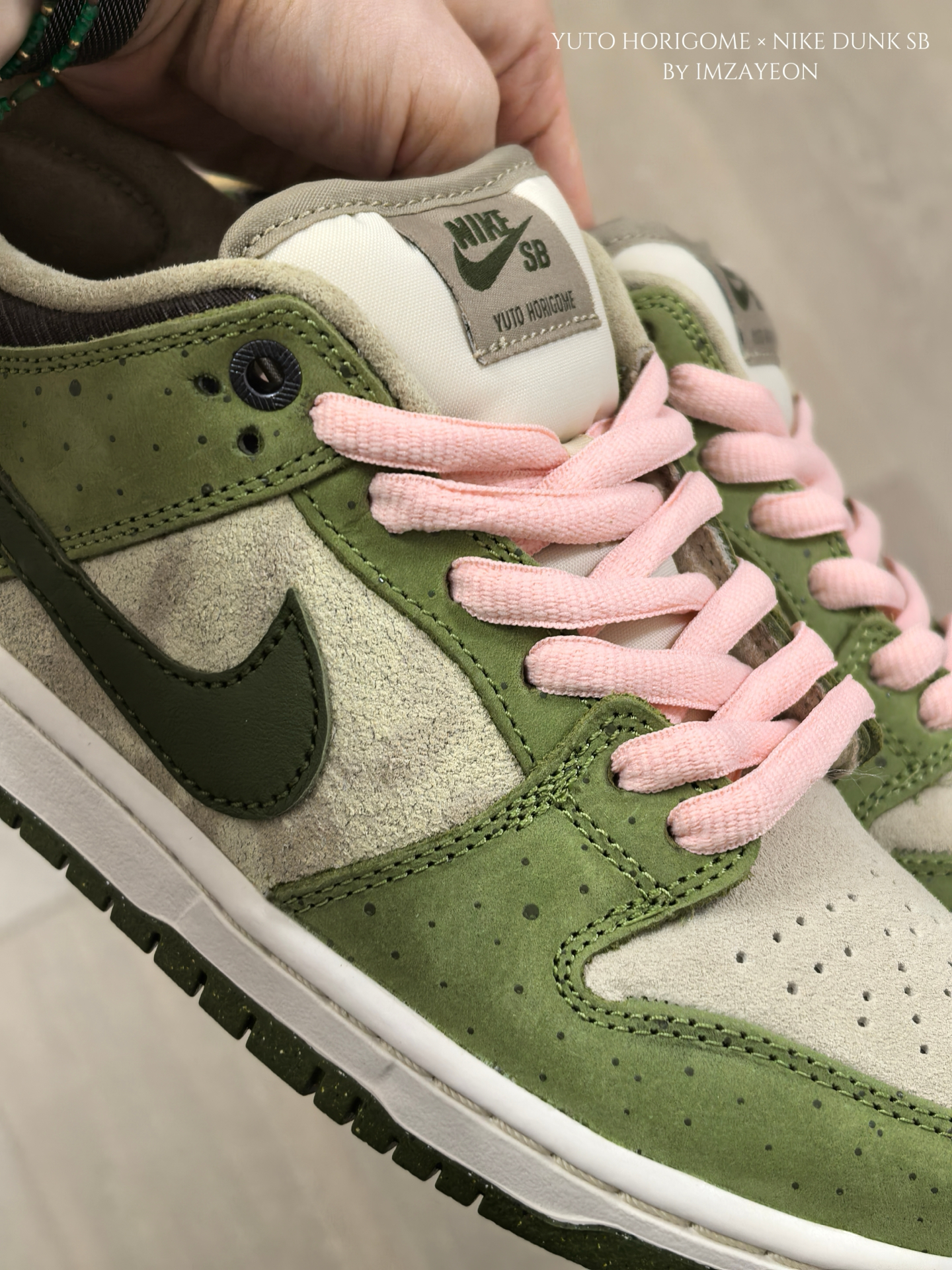 custom review-Юто Хоригоме x Nike Dunk SB Покрытие Амортизация Низкие Кроссовки для скейтбординга Мужские Зеленые Белые