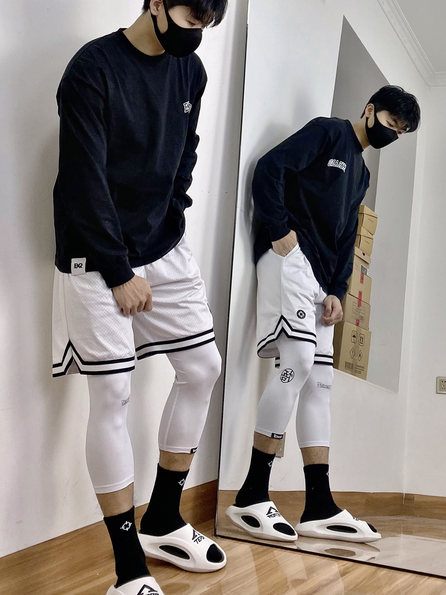 篮球短裤➕紧身裤