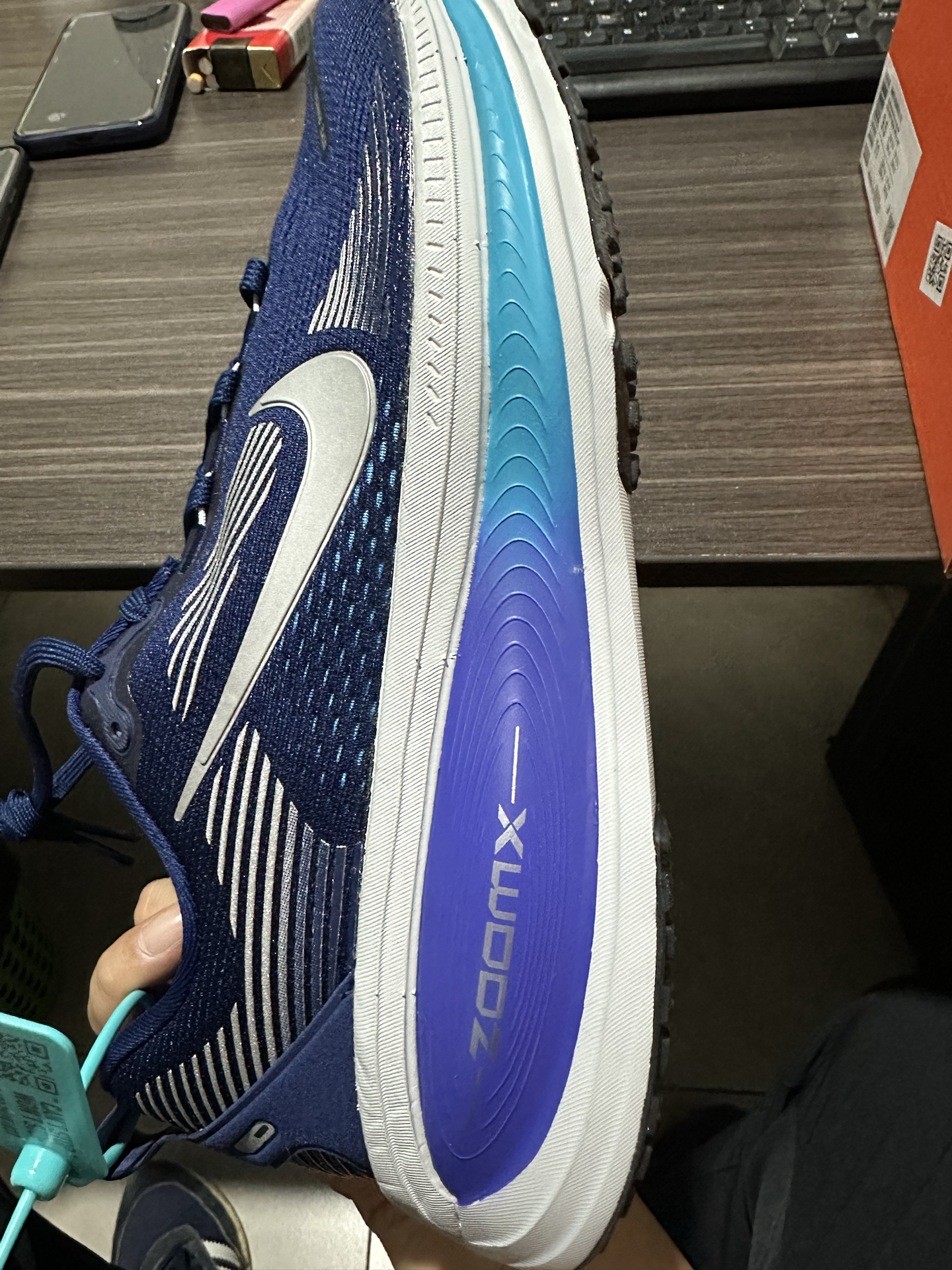 custom review-Nike Vomero 18 Slip-Resistant Abrasion-Resistant Breathable Low-Top Casual Running Shoes Men's Blue Найк Вомеро 18 Противоскользящий Устойчивый к Износу Дышащий Низкий Топ Повседневные Беговые Кроссовки Мужские Синие