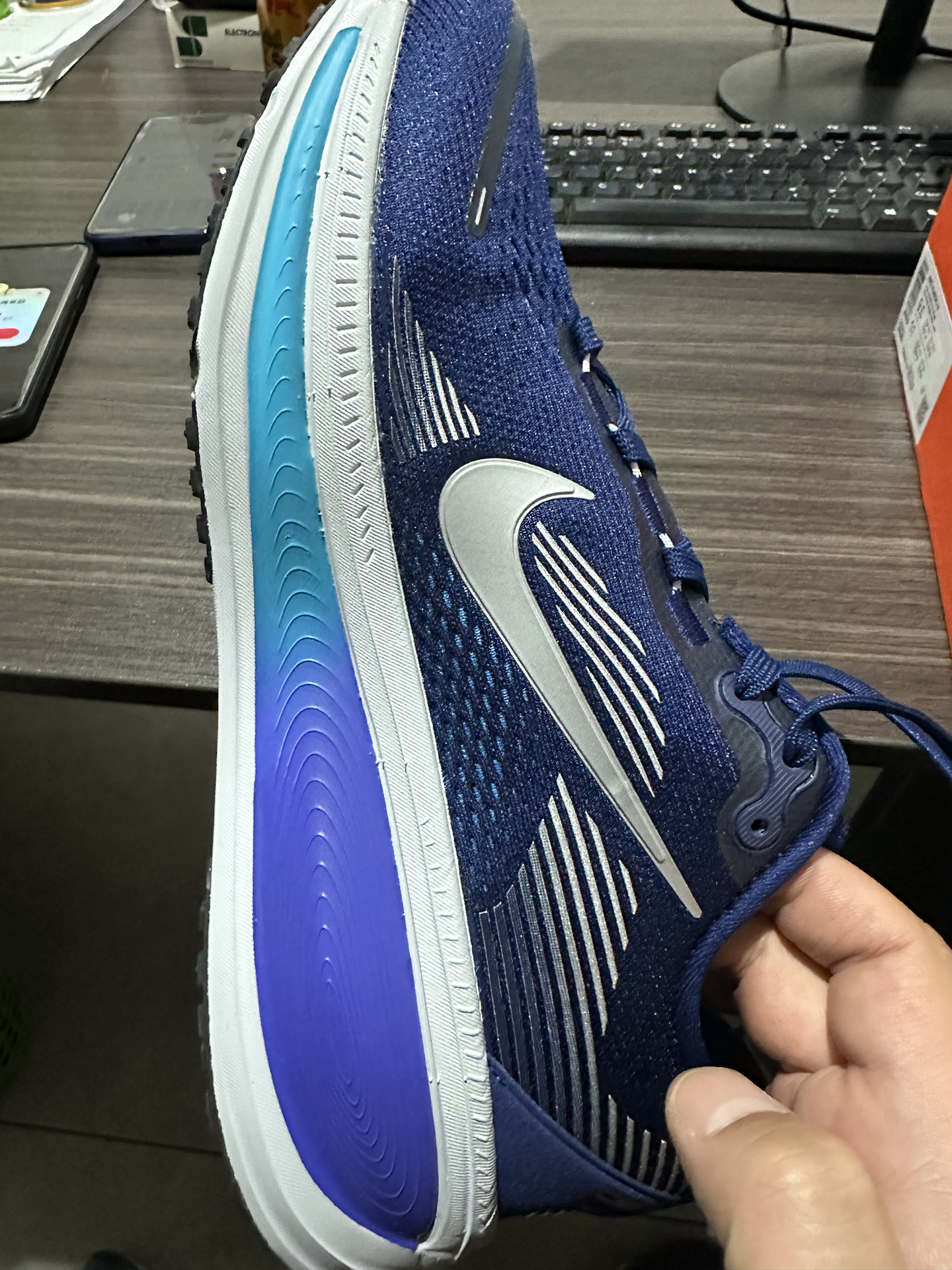 custom review-Nike Vomero 18 Slip-Resistant Abrasion-Resistant Breathable Low-Top Casual Running Shoes Men's Blue Найк Вомеро 18 Противоскользящий Устойчивый к Износу Дышащий Низкий Топ Повседневные Беговые Кроссовки Мужские Синие