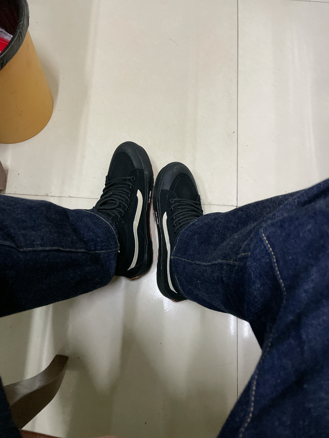 custom review-Vans MTE Sk8 HI Водонепроницаемый Устойчивый к истиранию MID Верх Альпинистская Обувь Унисекс Черный