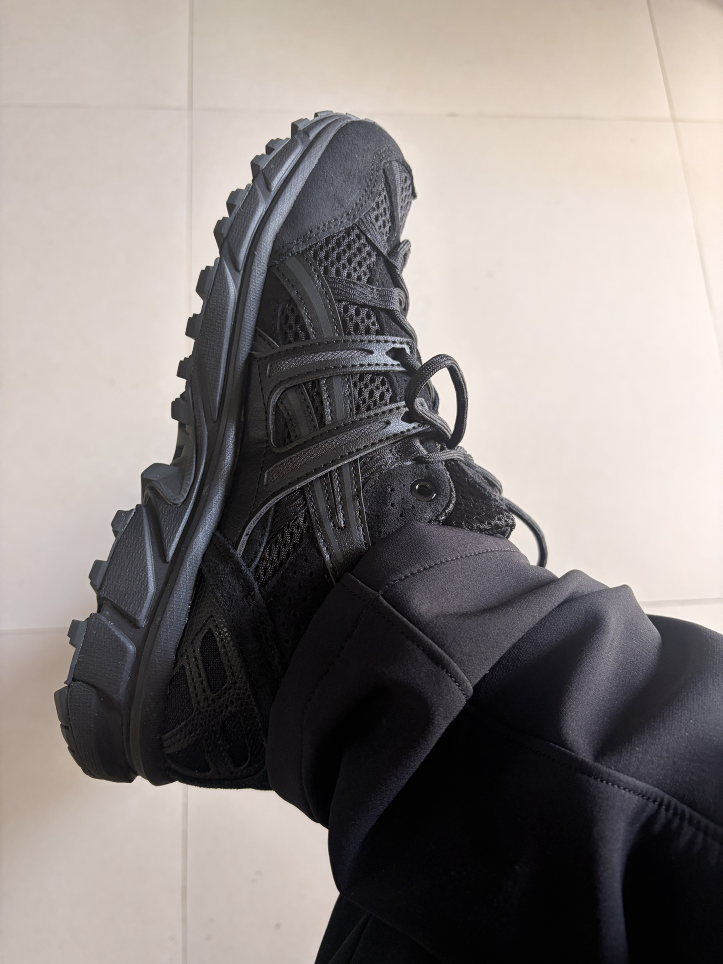 custom review-Asics Gel Sonoma 15 50 Ткань Низкий Верх Повседневные Беговые Кроссовки Унисекс Черные