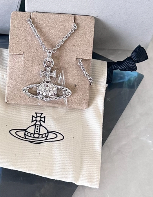 custom review-Vivienne Westwood Латунные Кристальные Ожерелья Женские Серебряные