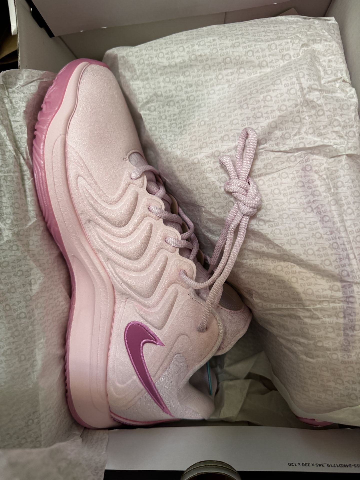 custom review-Nike KD 17 Противоскользящие устойчивые к истиранию низкие баскетбольные кроссовки унисекс розовые