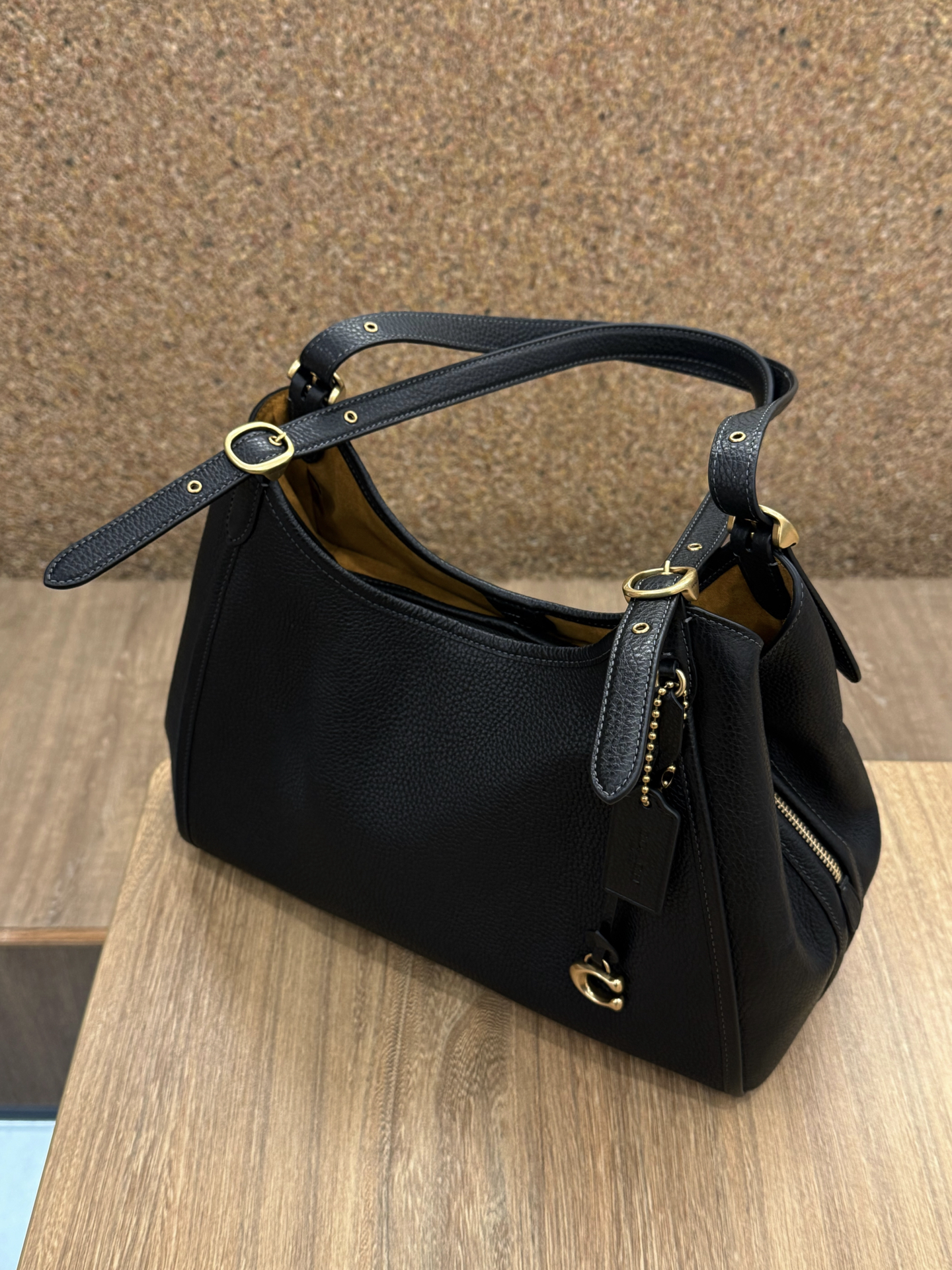 custom review-COACH Кожа Сумка через плечо Средняя Женская Черная