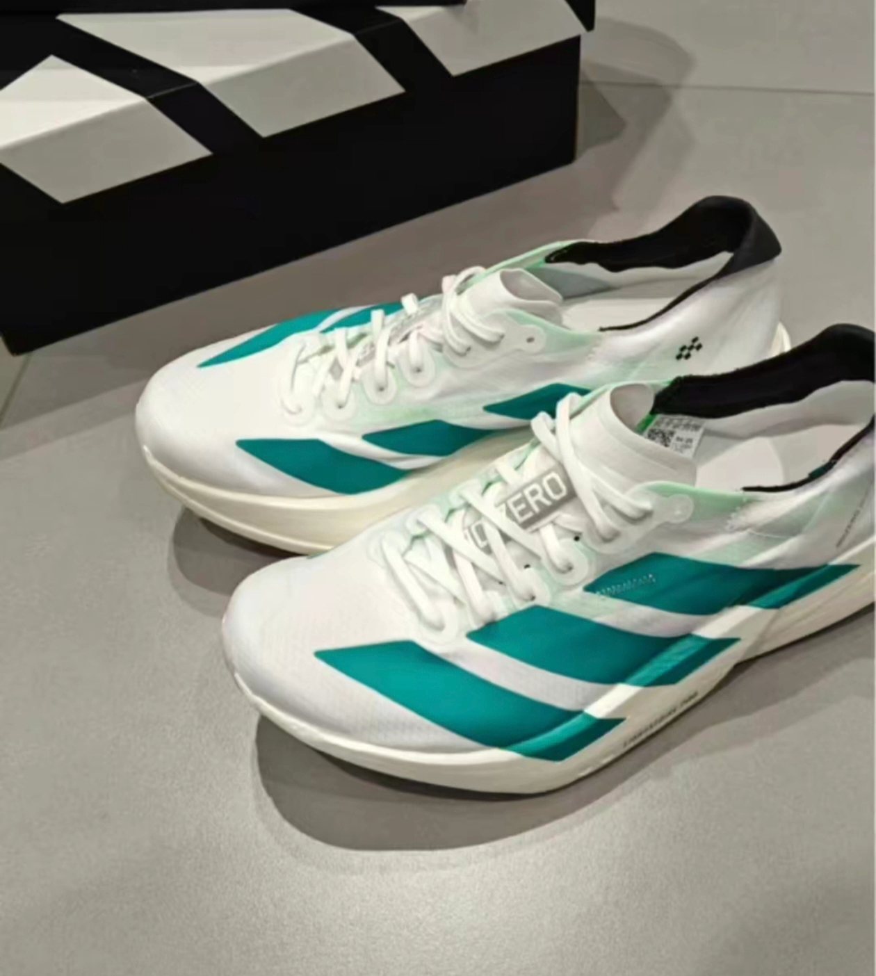 custom review-Adidas Adizero Adios Pro 4 Устойчивый к истиранию Дышащий Низкий Топ Повседневная Беговая Обувь Унисекс Белый Синий