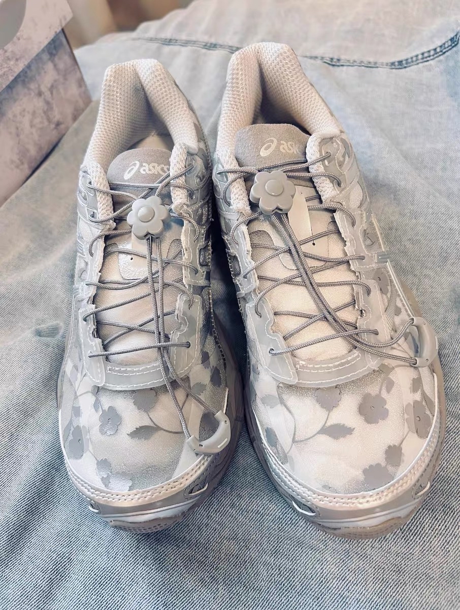 custom review-Cecilie Bahnsen x Asics Гель CUMULUS 16 Сетка Текстиль Синтетическая кожа Низкие кеды для бега Женские