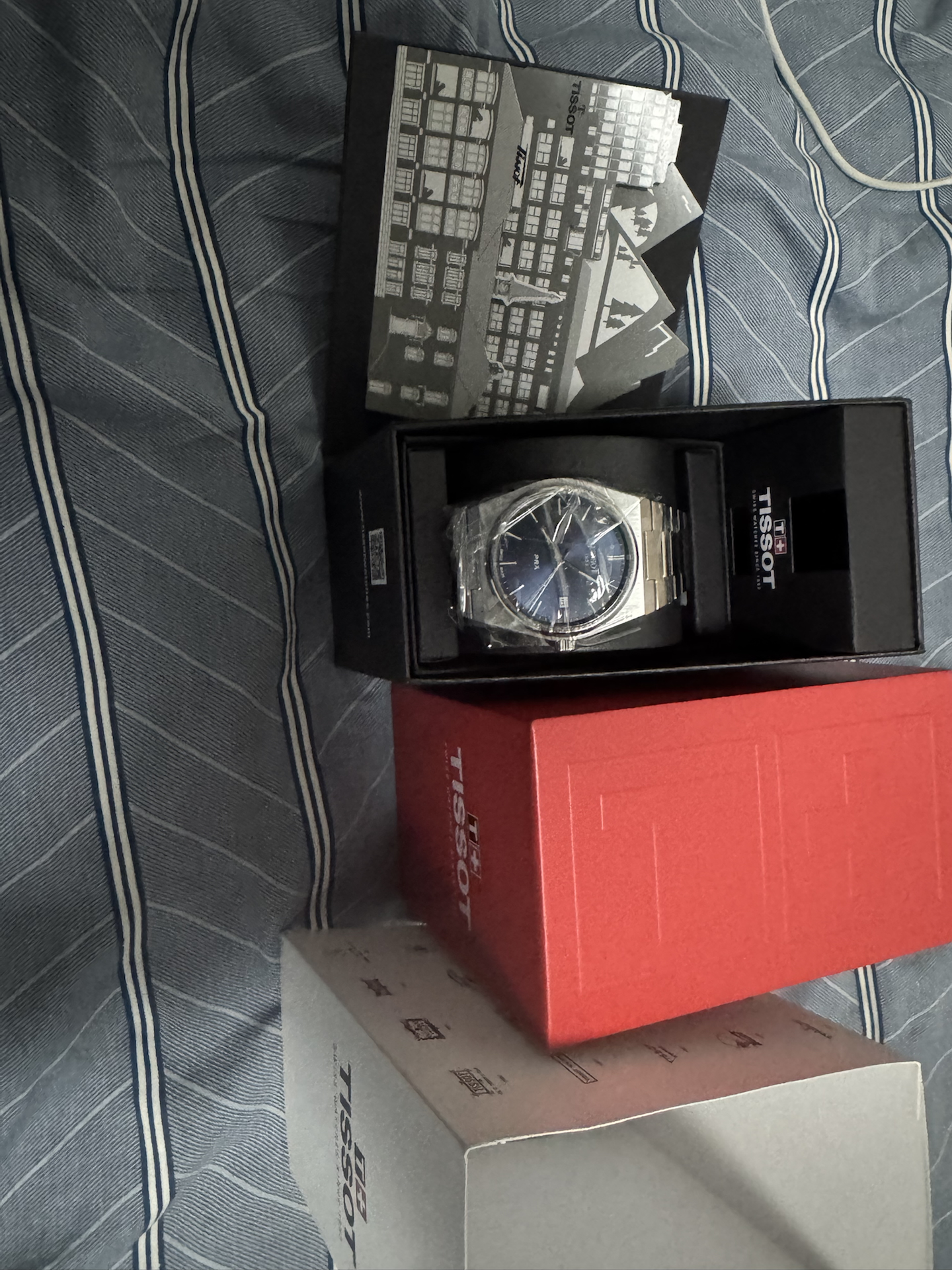 custom review-Tissot PRX Super Player Series Кварцевый механизм Мужские часы Часы 40*39,5 мм Синий циферблат