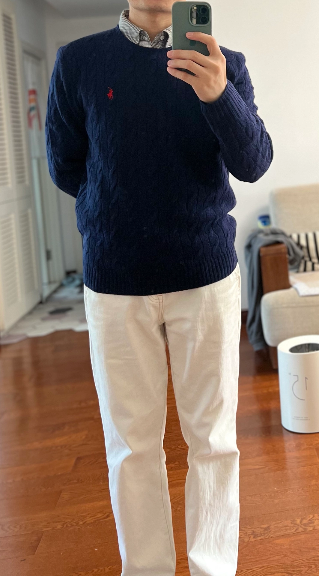 custom review-Polo Ralph Lauren FW22 Кашемир Свитер Мужской Темно-синий