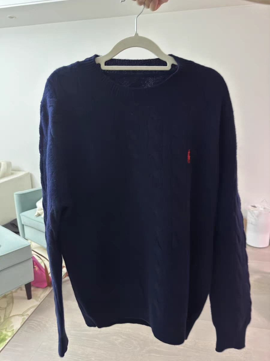 custom review-Polo Ralph Lauren FW22 Кашемир Свитер Мужской Темно-синий