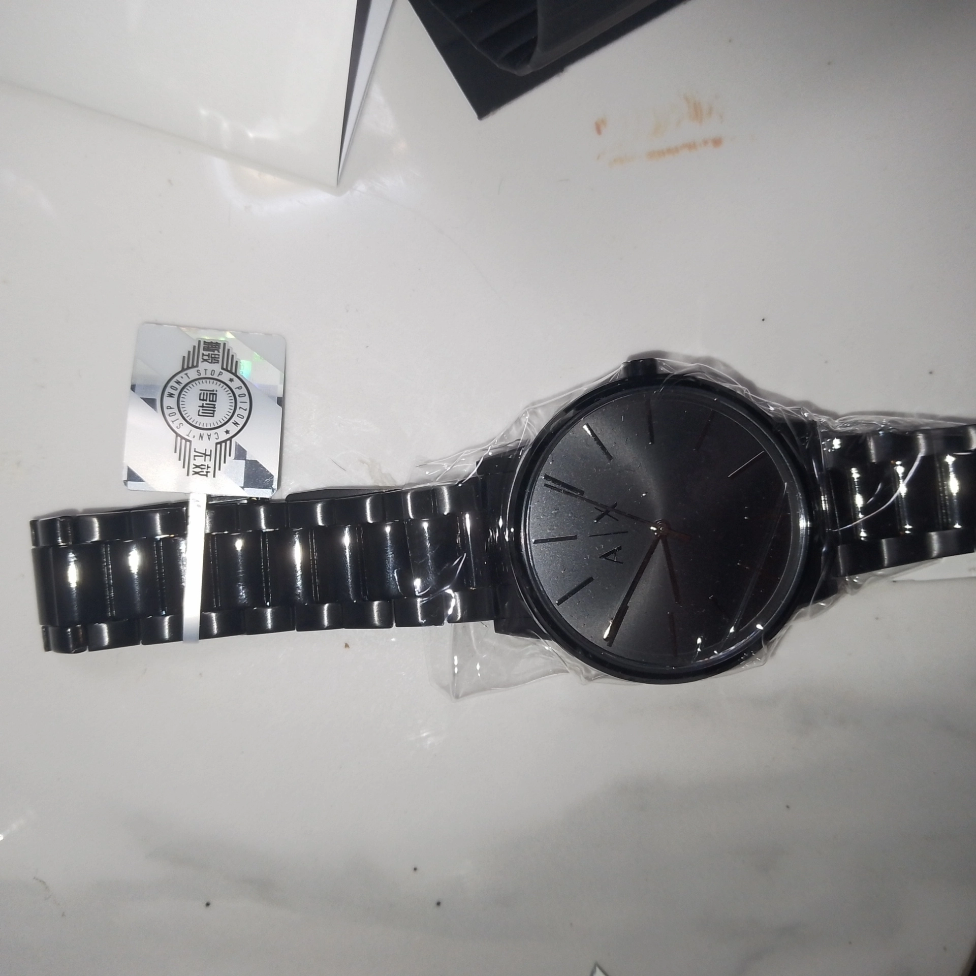 custom review-ARMANI EXCHANGEAE Часы Кварцевый механизм Нержавеющая сталь Ремешок 42 мм Черный циферблат Мужские часы