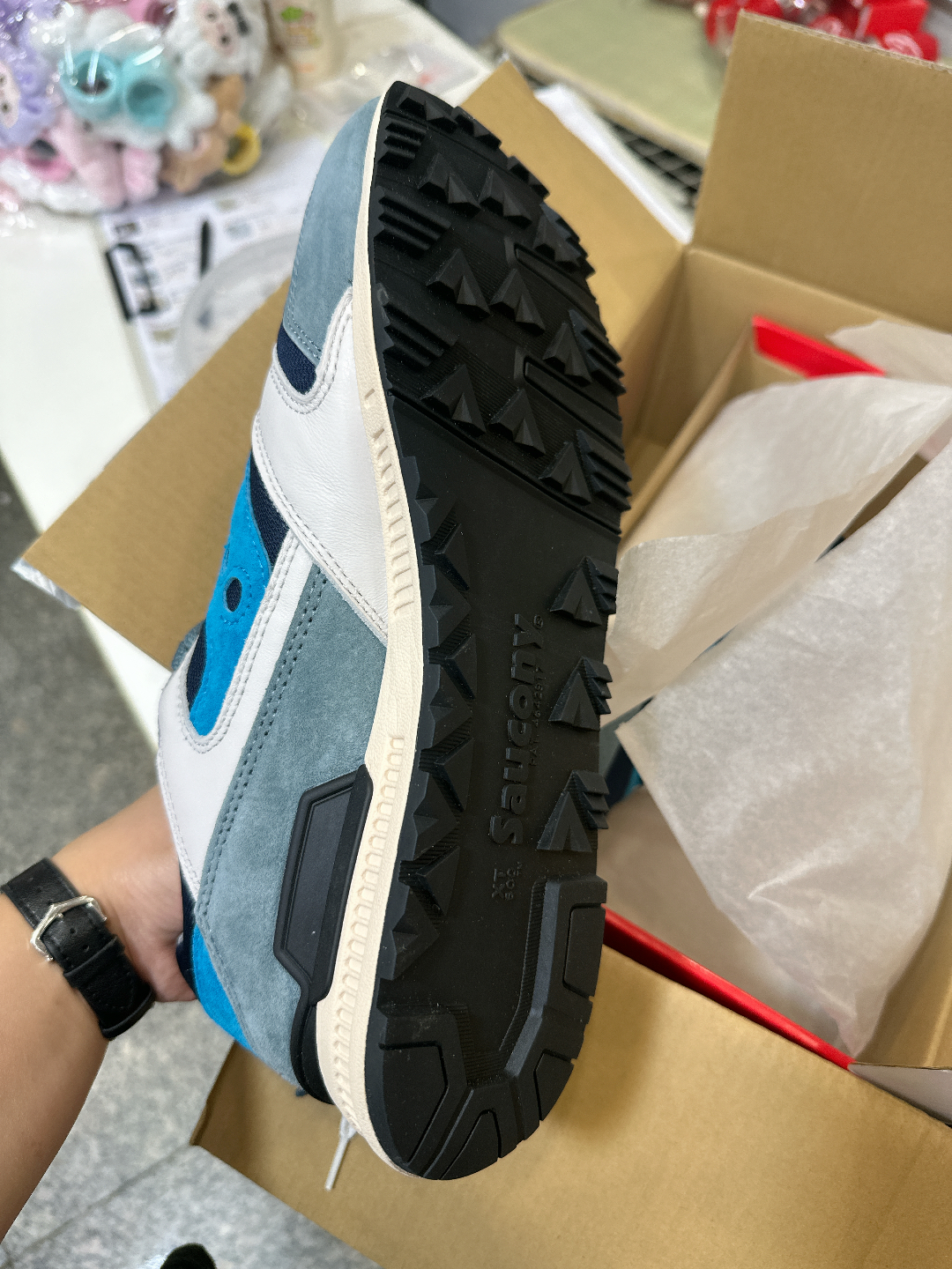 custom review-Saucony COURAGEOUS Противоскользящие амортизаторы Низкий топ Повседневные беговые кроссовки Унисекс Серый Синий