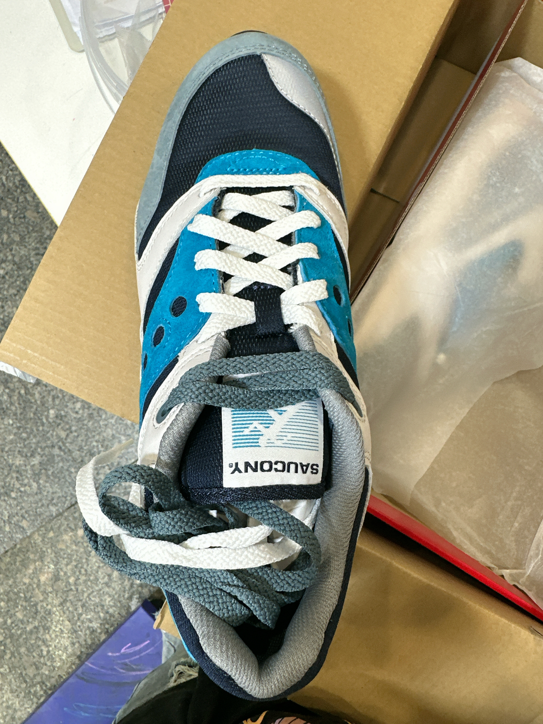 custom review-Saucony COURAGEOUS Противоскользящие амортизаторы Низкий топ Повседневные беговые кроссовки Унисекс Серый Синий
